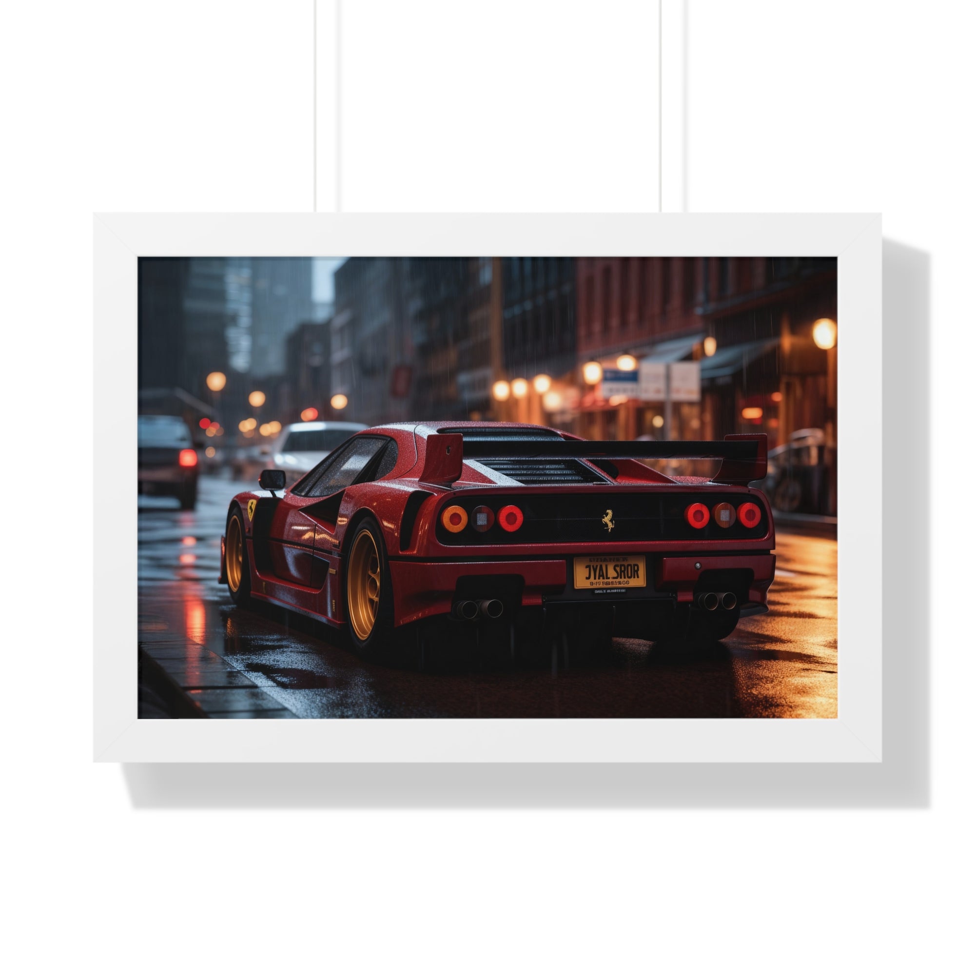 Red Ferrari F50 – Framed Wall Art for Luxury Spaces