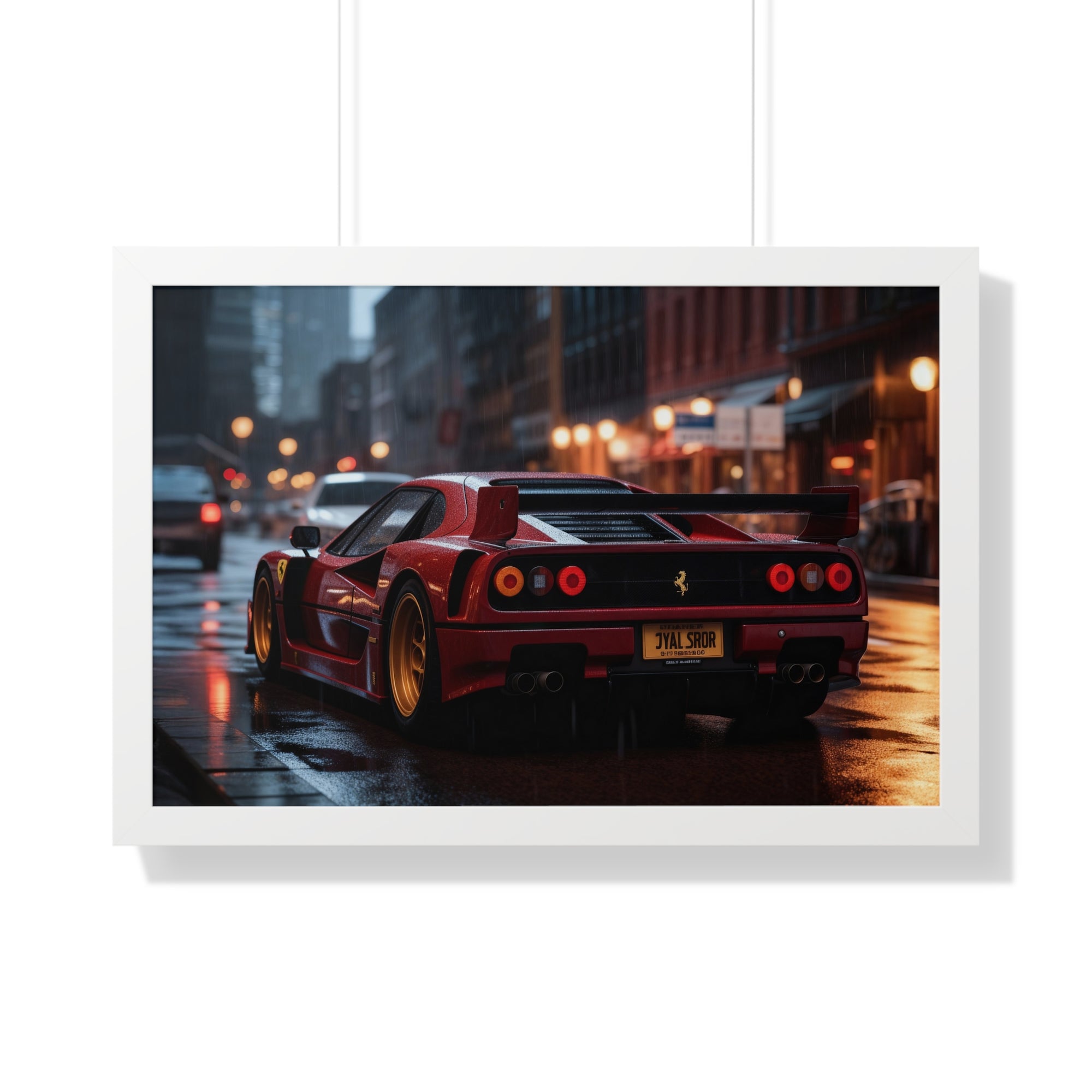 Red Ferrari F50 – Framed Wall Art for Luxury Spaces