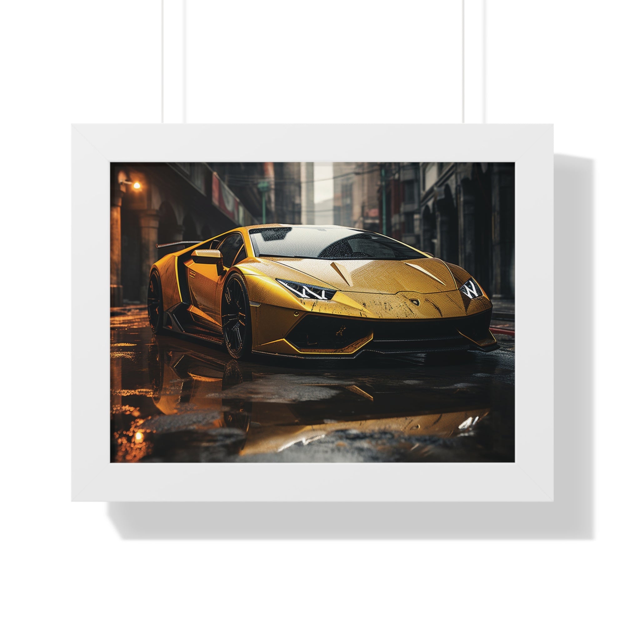 Golden Lamborghini Aventador – Luxury Supercar Wall Art