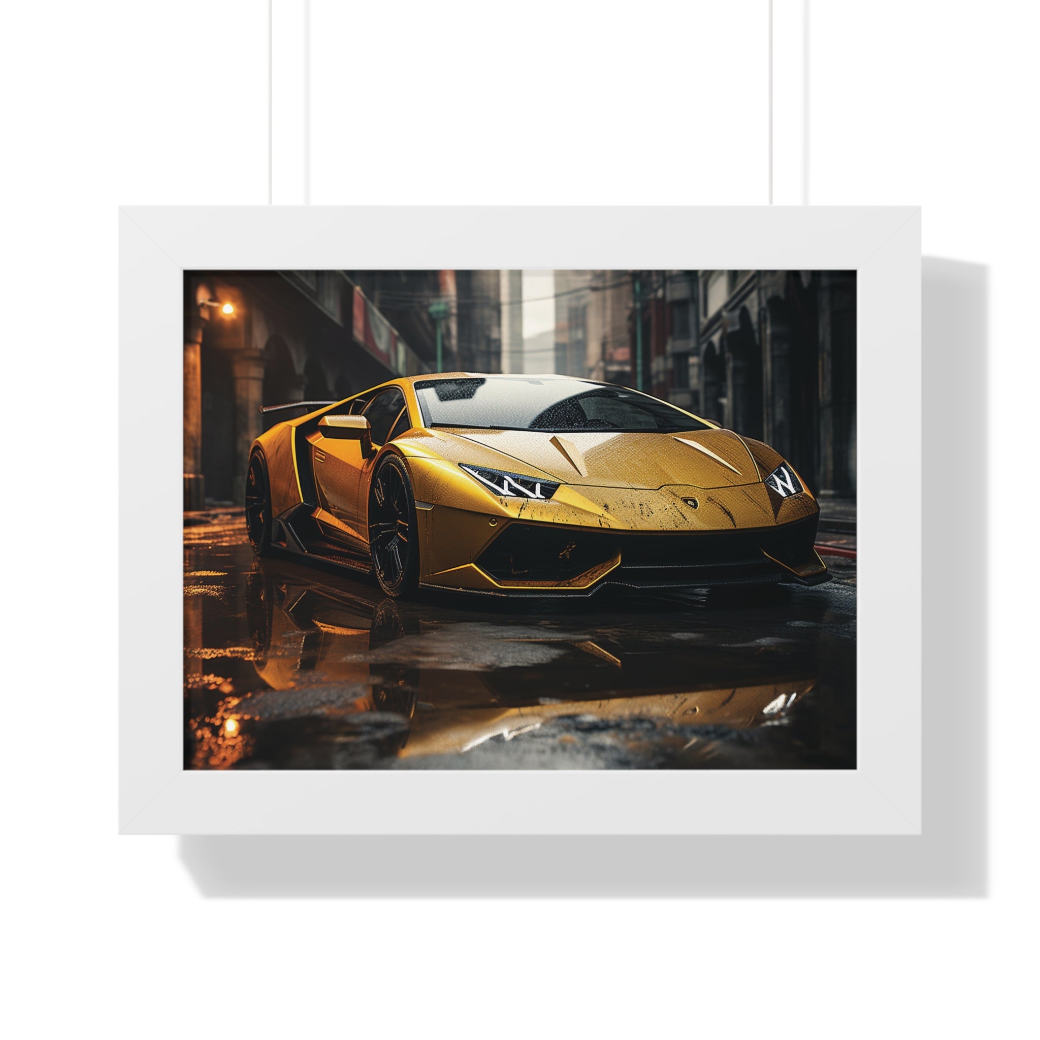 Golden Lamborghini Aventador – Luxury Supercar Wall Art