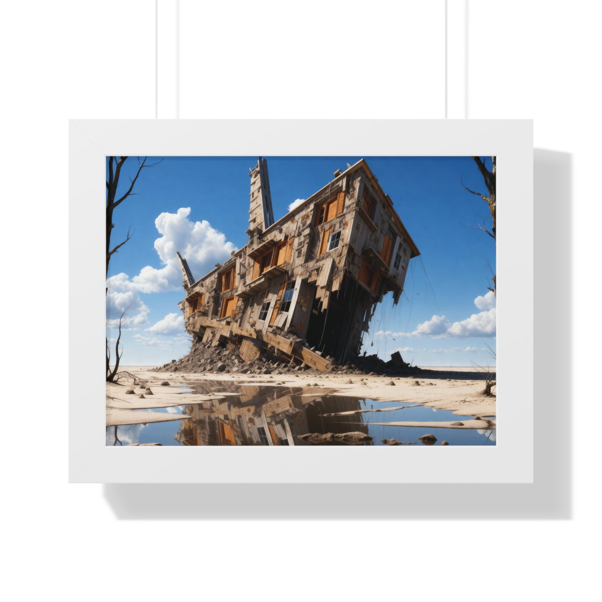 Echoes of Collapse – Surreal Desert Ruins Wall Art