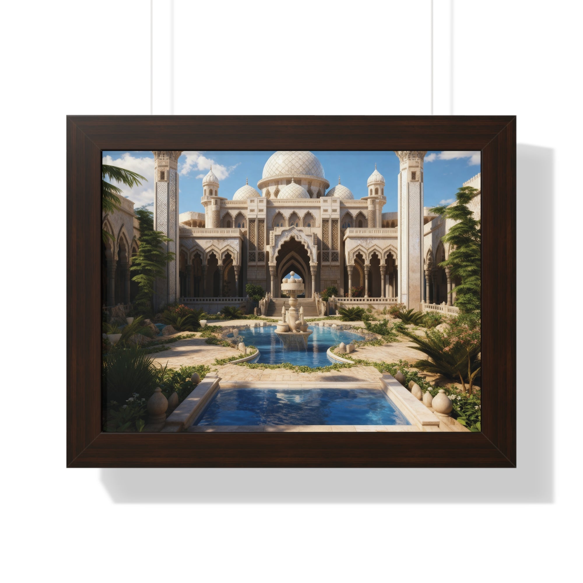 Courtyard of Light – Framed Mosque Architecture Wall Art