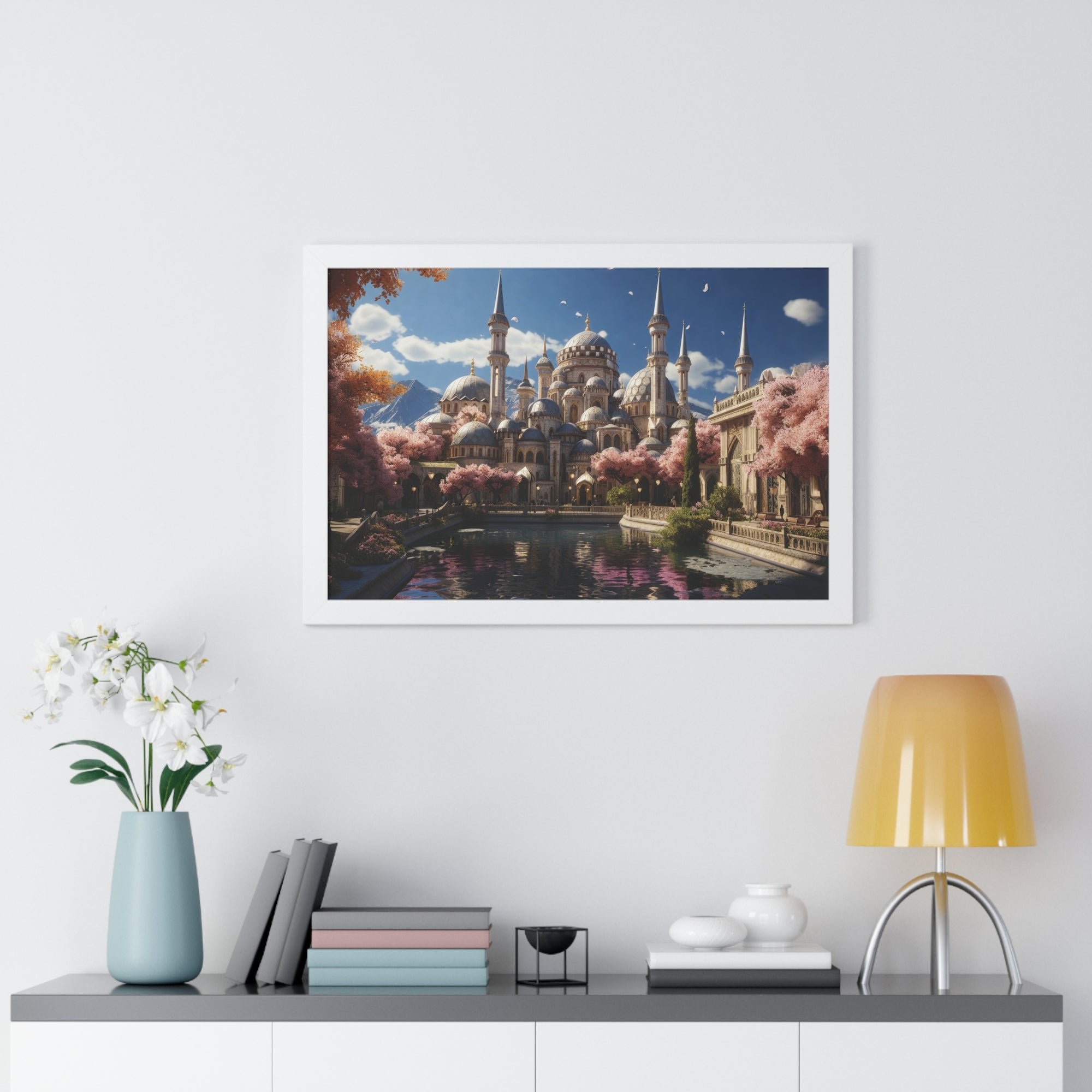Spring Majesty – Ottoman Palace Reflections Framed Wall Art