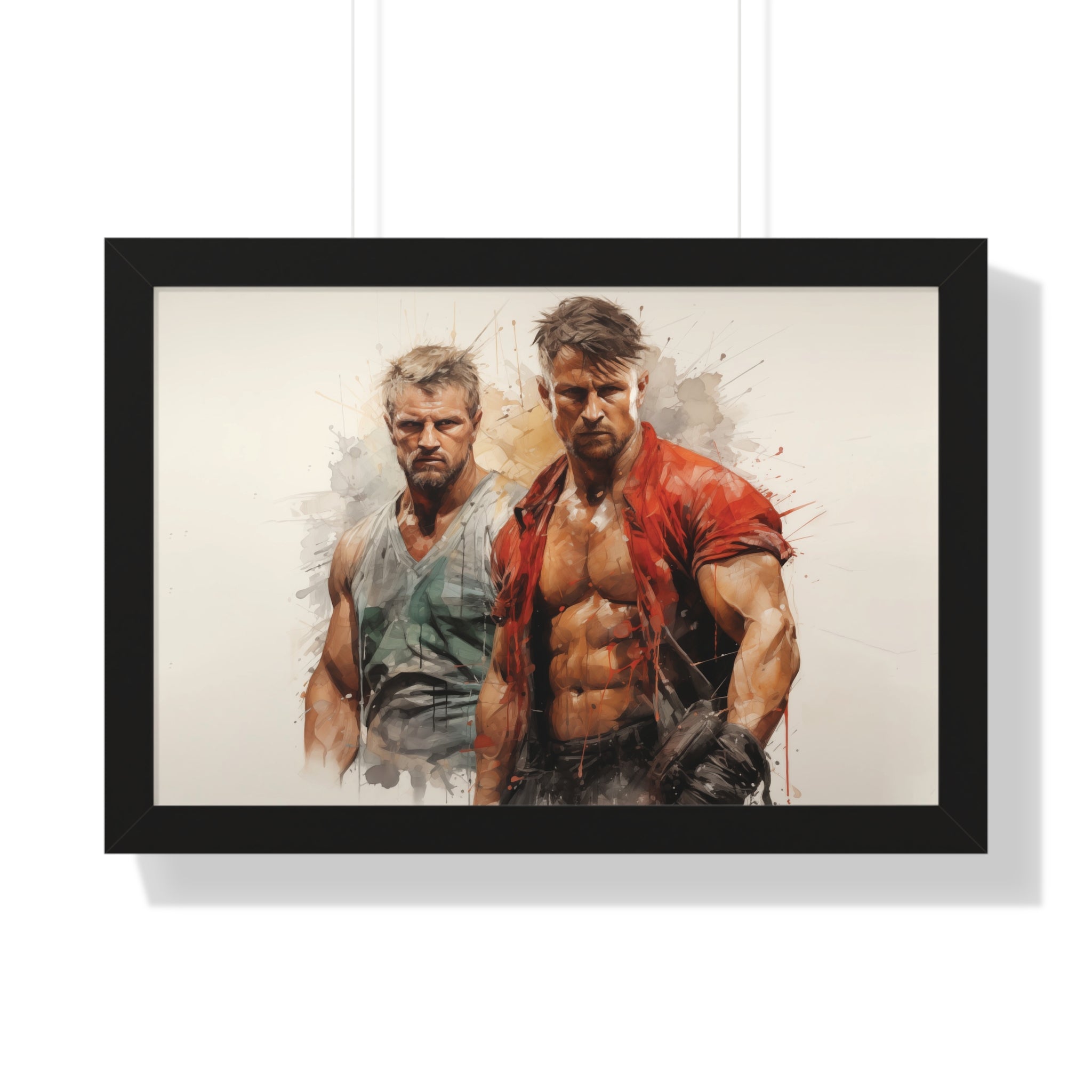 Brothers of Fury – Abstract Masculine Power Wall Art