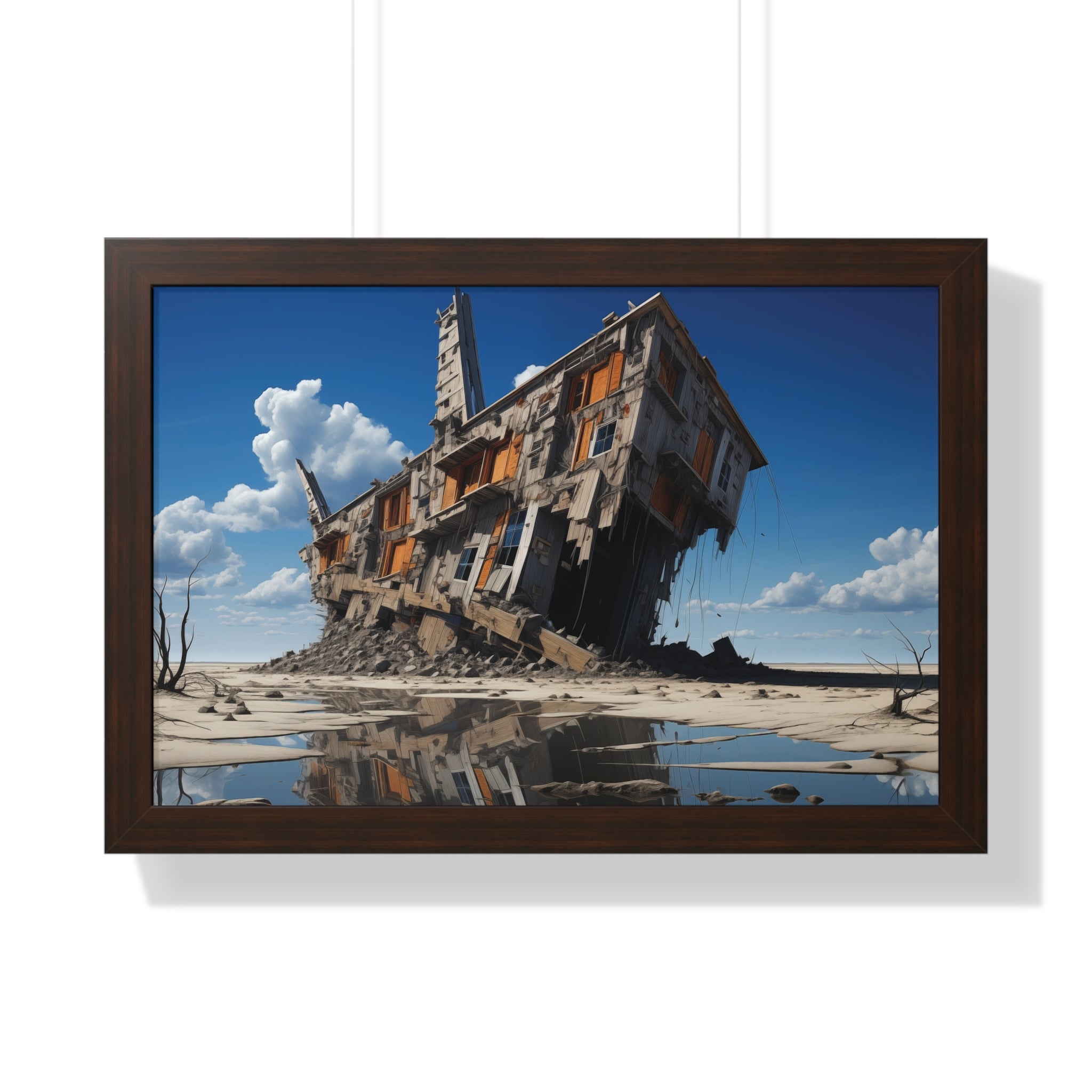 Echoes of Collapse – Surreal Desert Ruins Wall Art