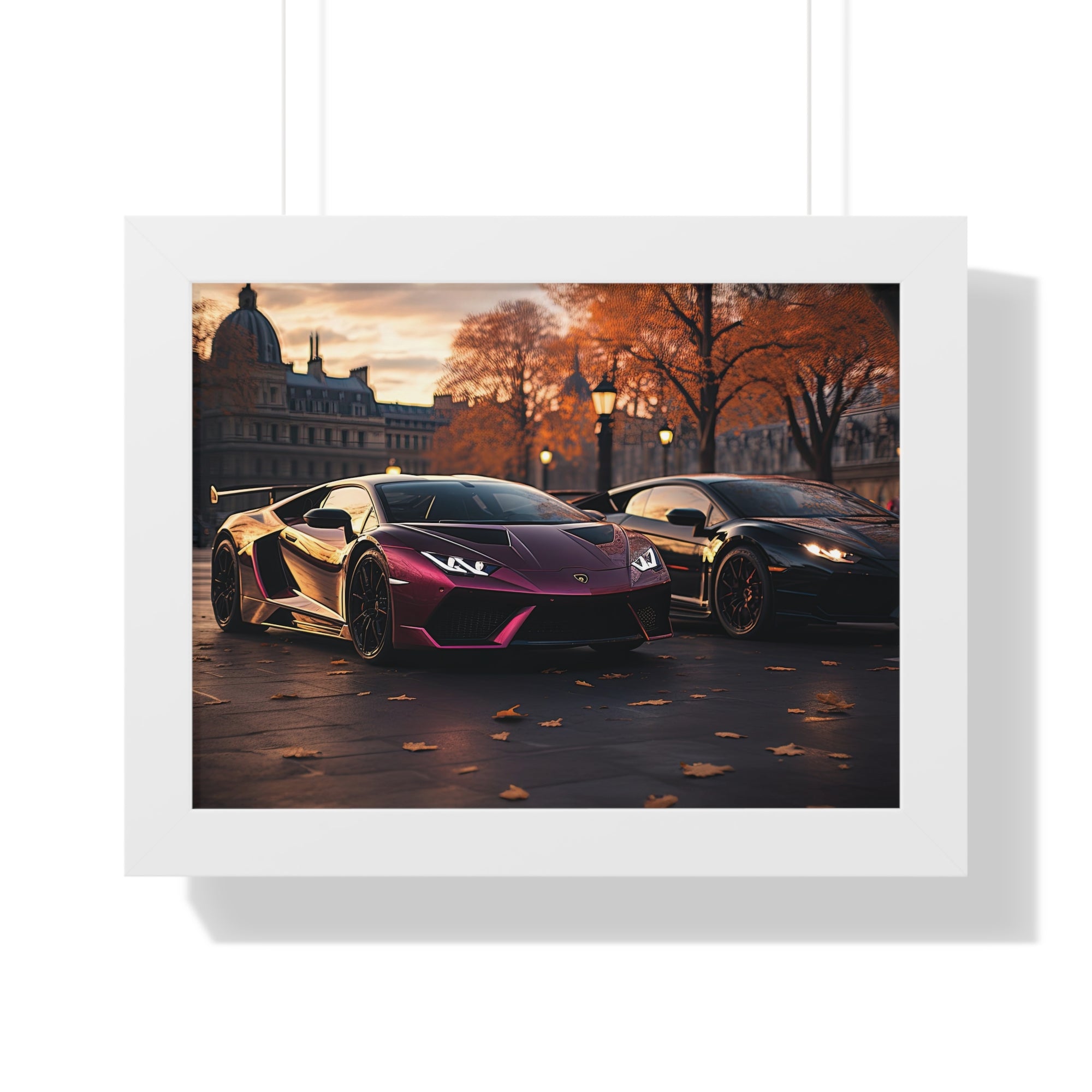 Urban Street Scene Lamborghini Artwork