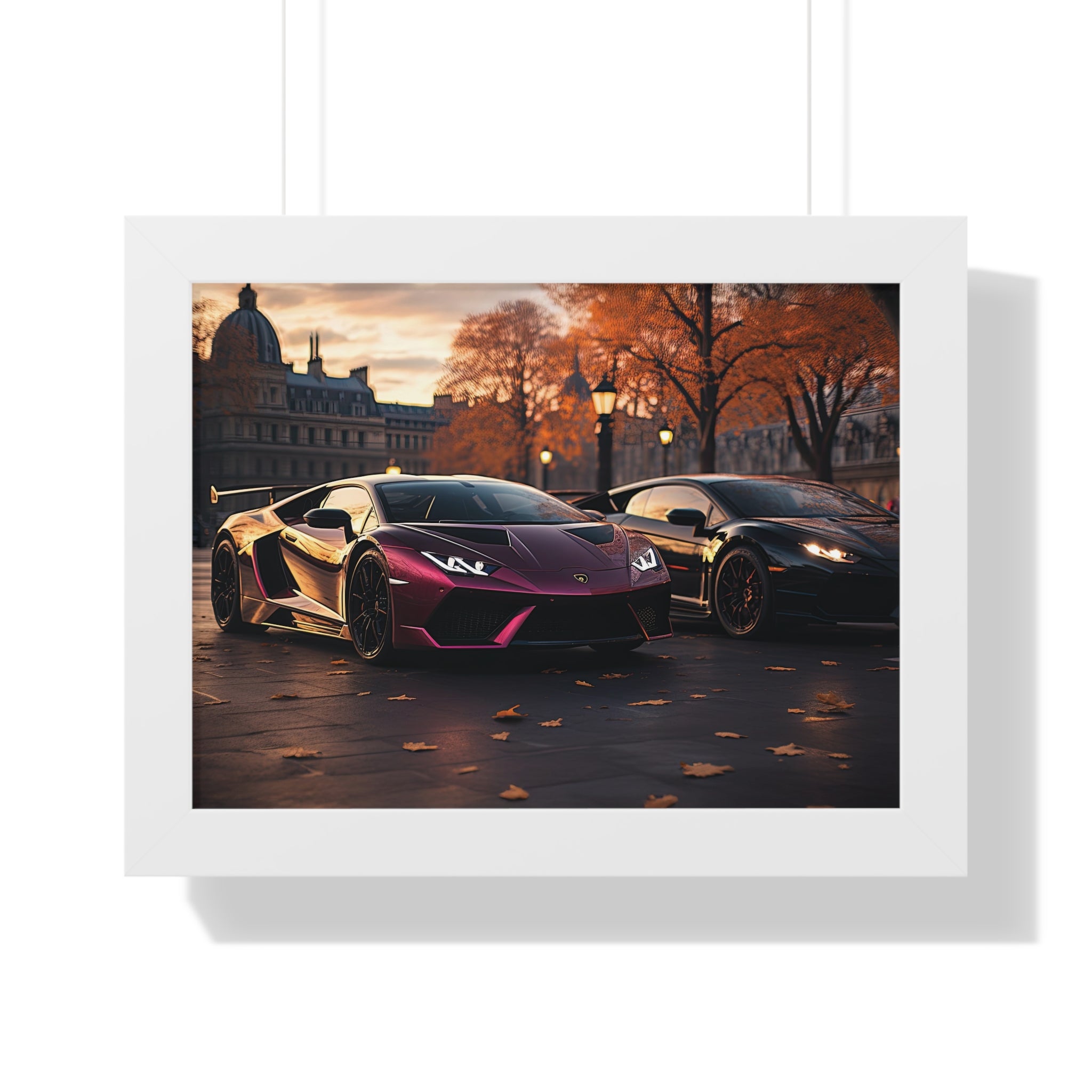 Urban Street Scene Lamborghini Artwork