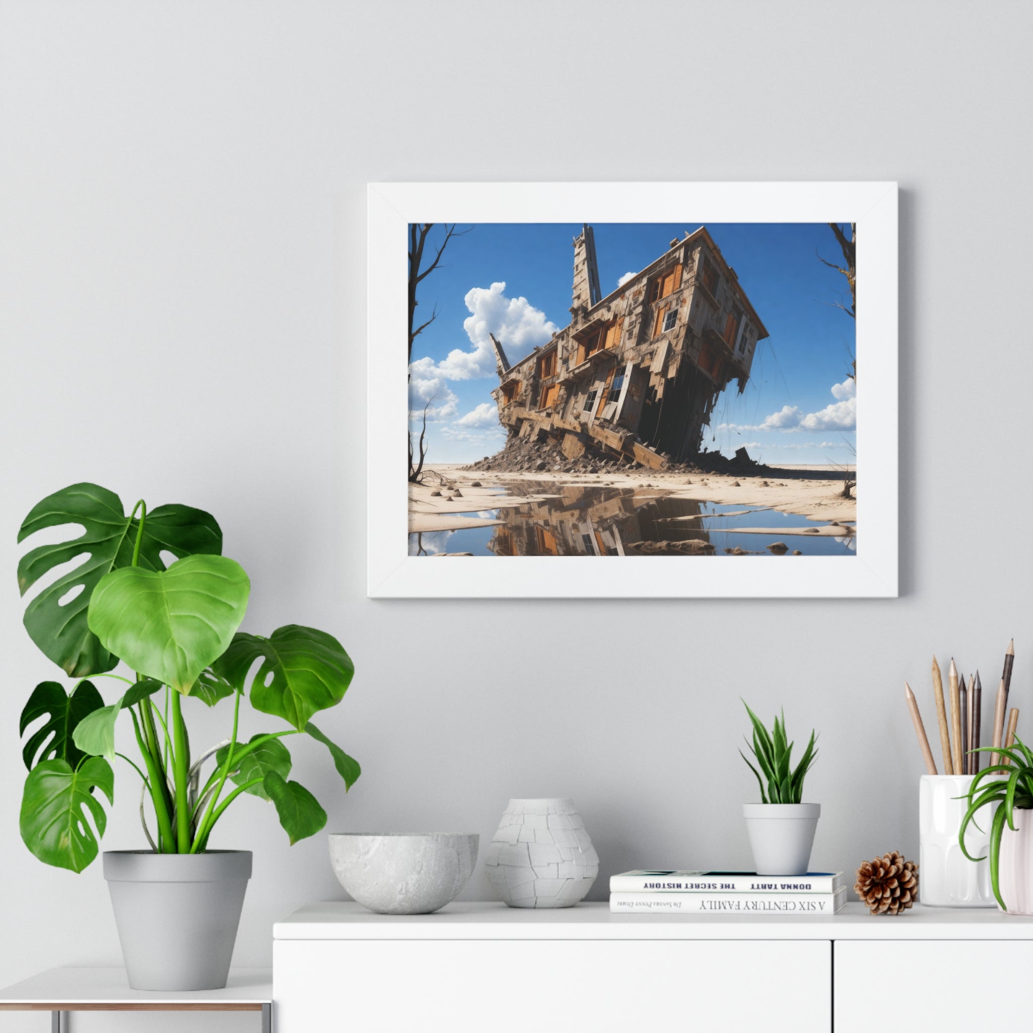 Echoes of Collapse – Surreal Desert Ruins Wall Art