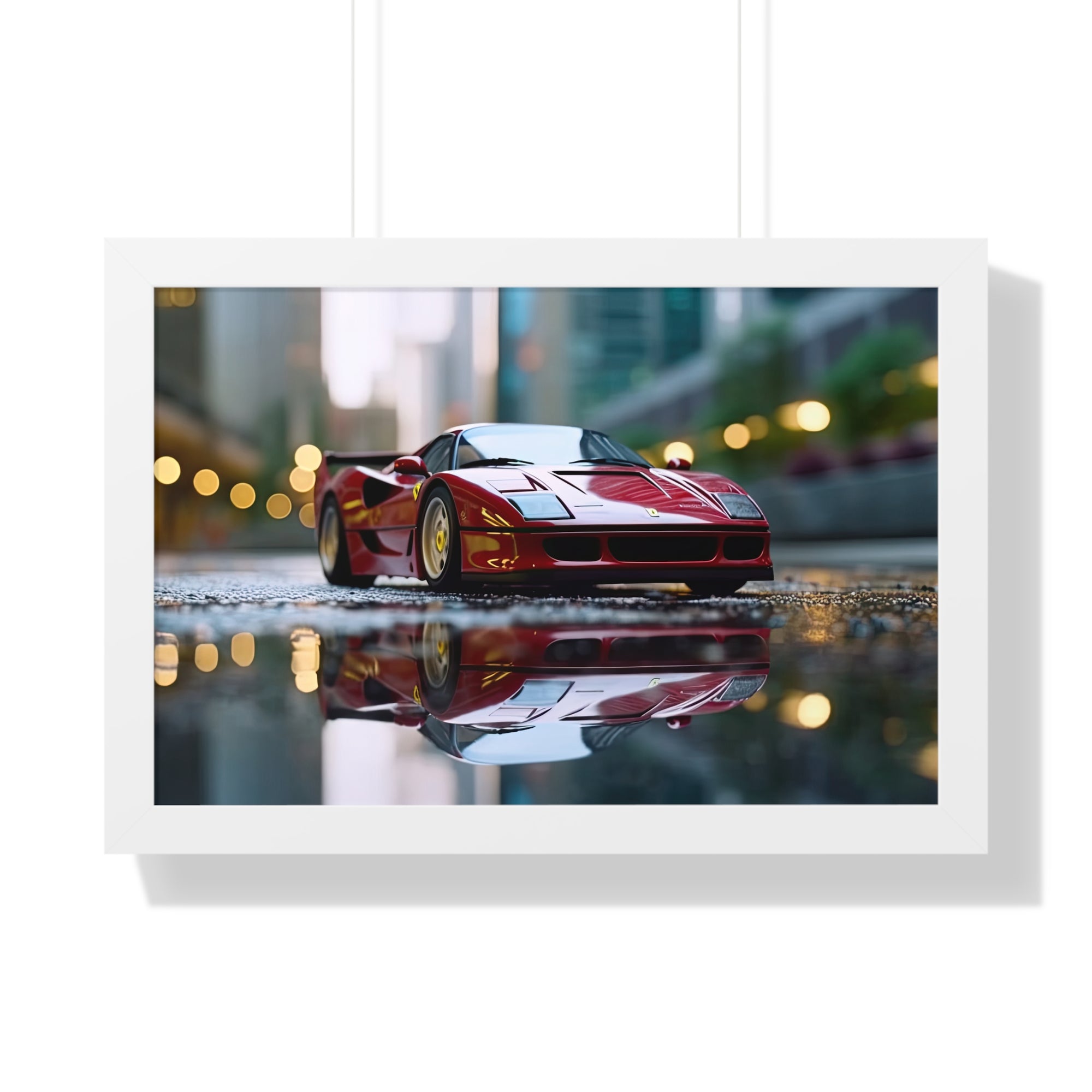 Ferrari F50 Wall Art – Red Supercar Framed Poster