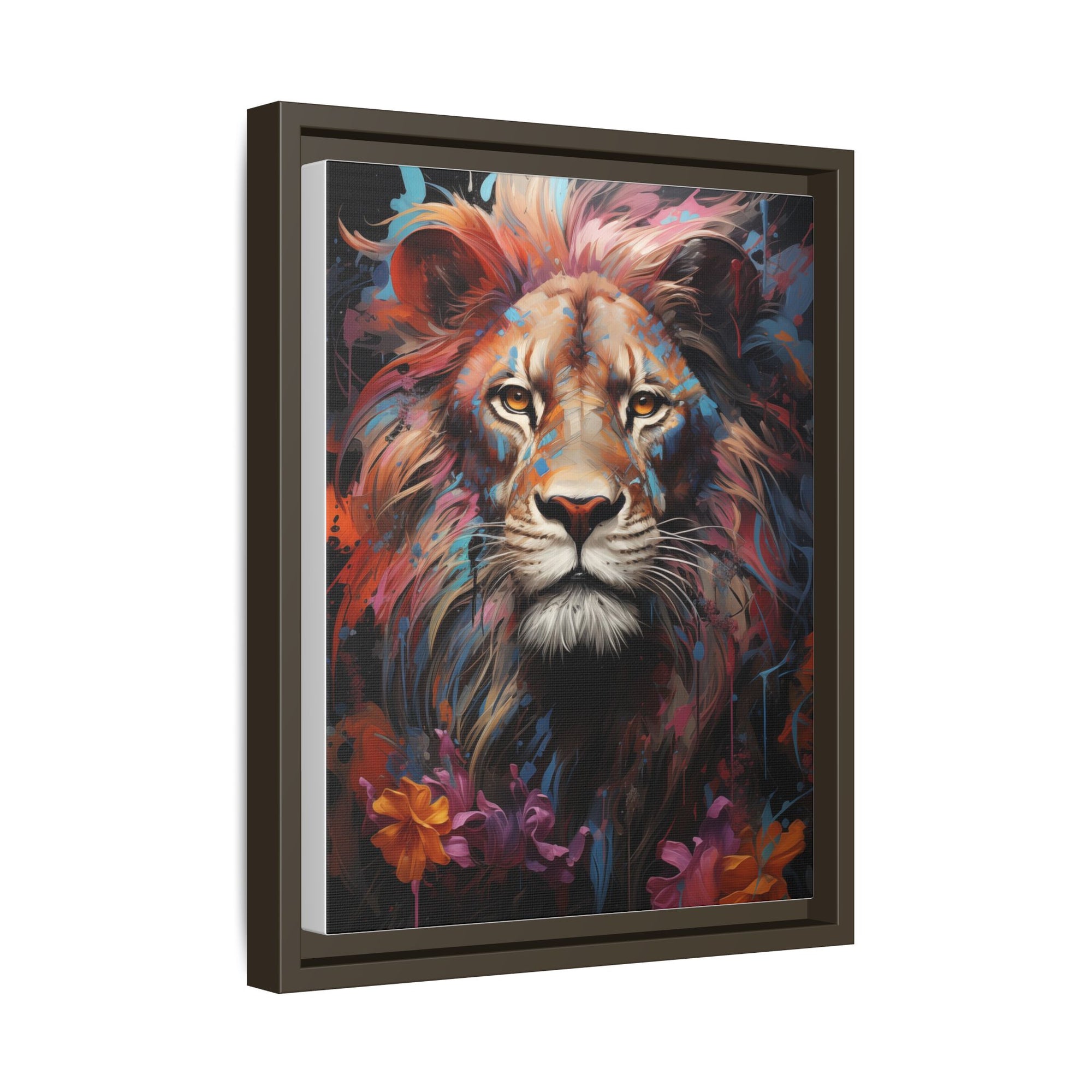Majestic Jungle King – Abstract Color Splash Canvas