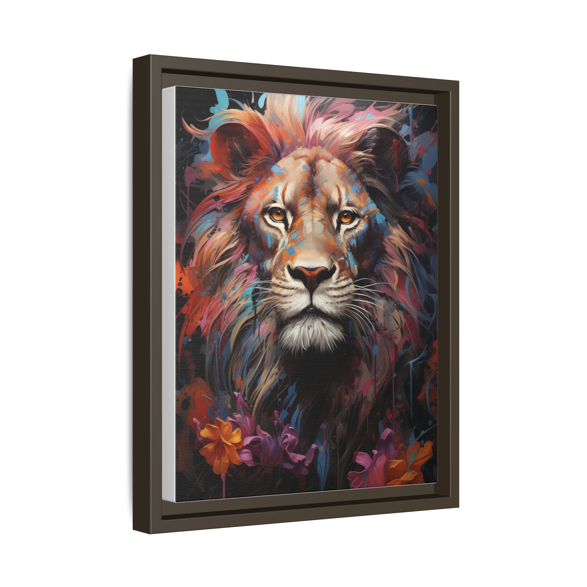 Majestic Jungle King – Abstract Color Splash Canvas