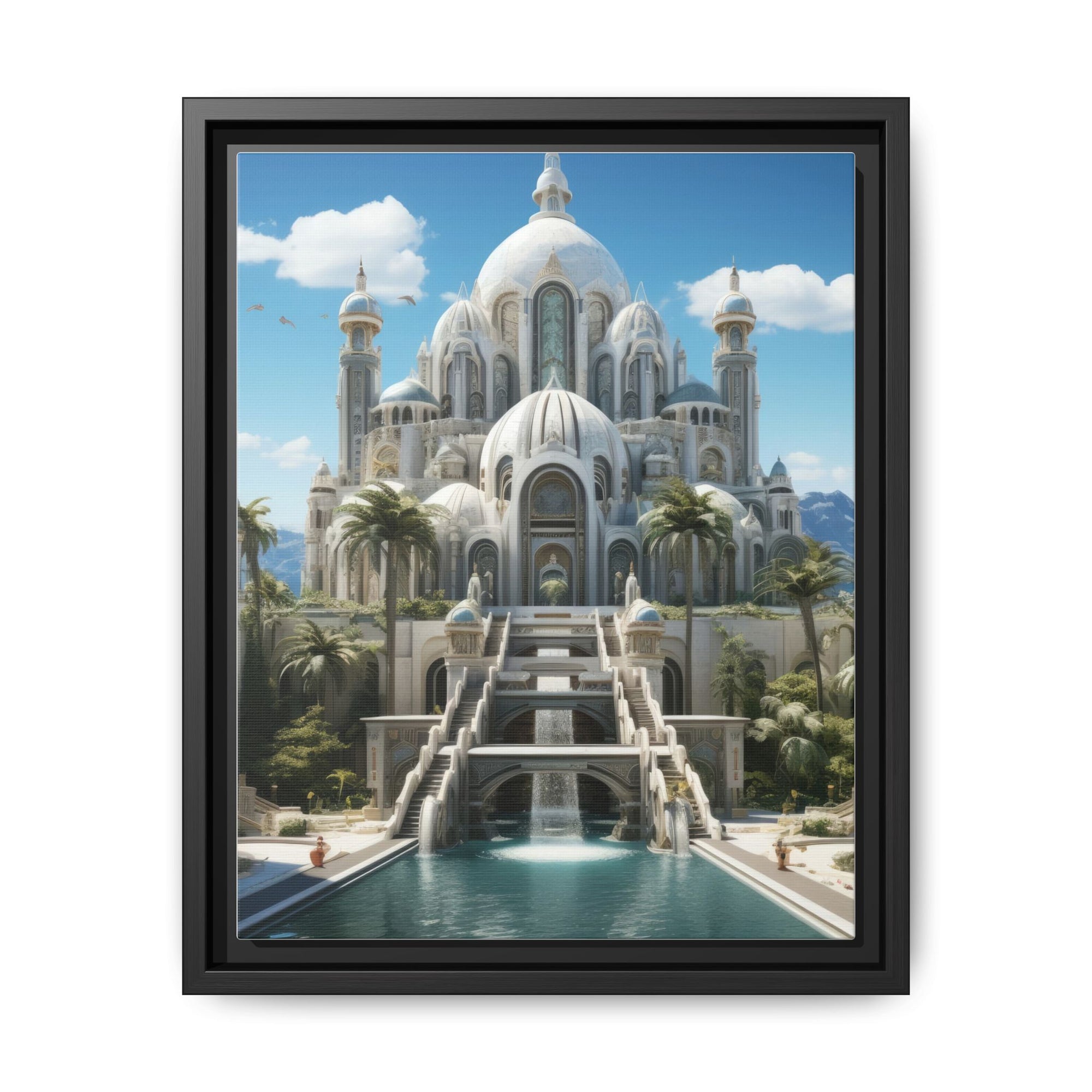Stairway to Splendor – Fantasy Palace Framed Wall Art