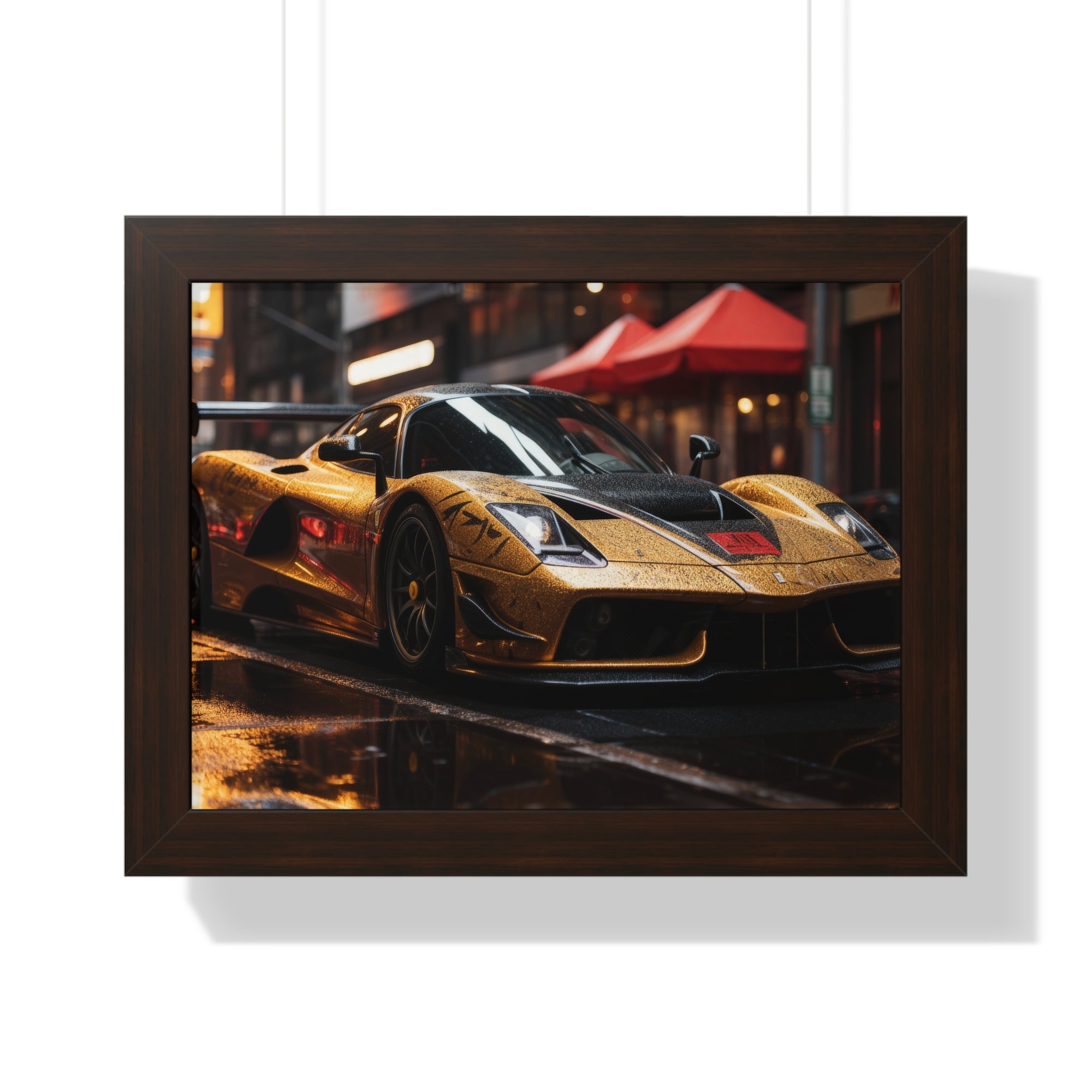 Cool Ferrari F50 in New York Thunder and Rain