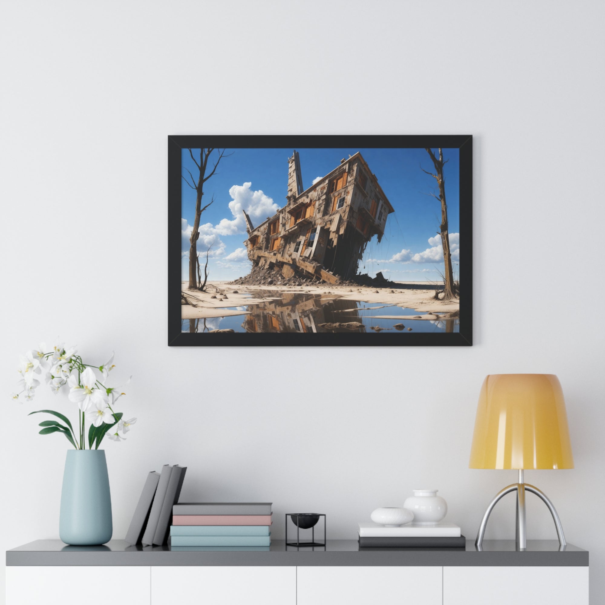 Echoes of Collapse – Surreal Desert Ruins Wall Art