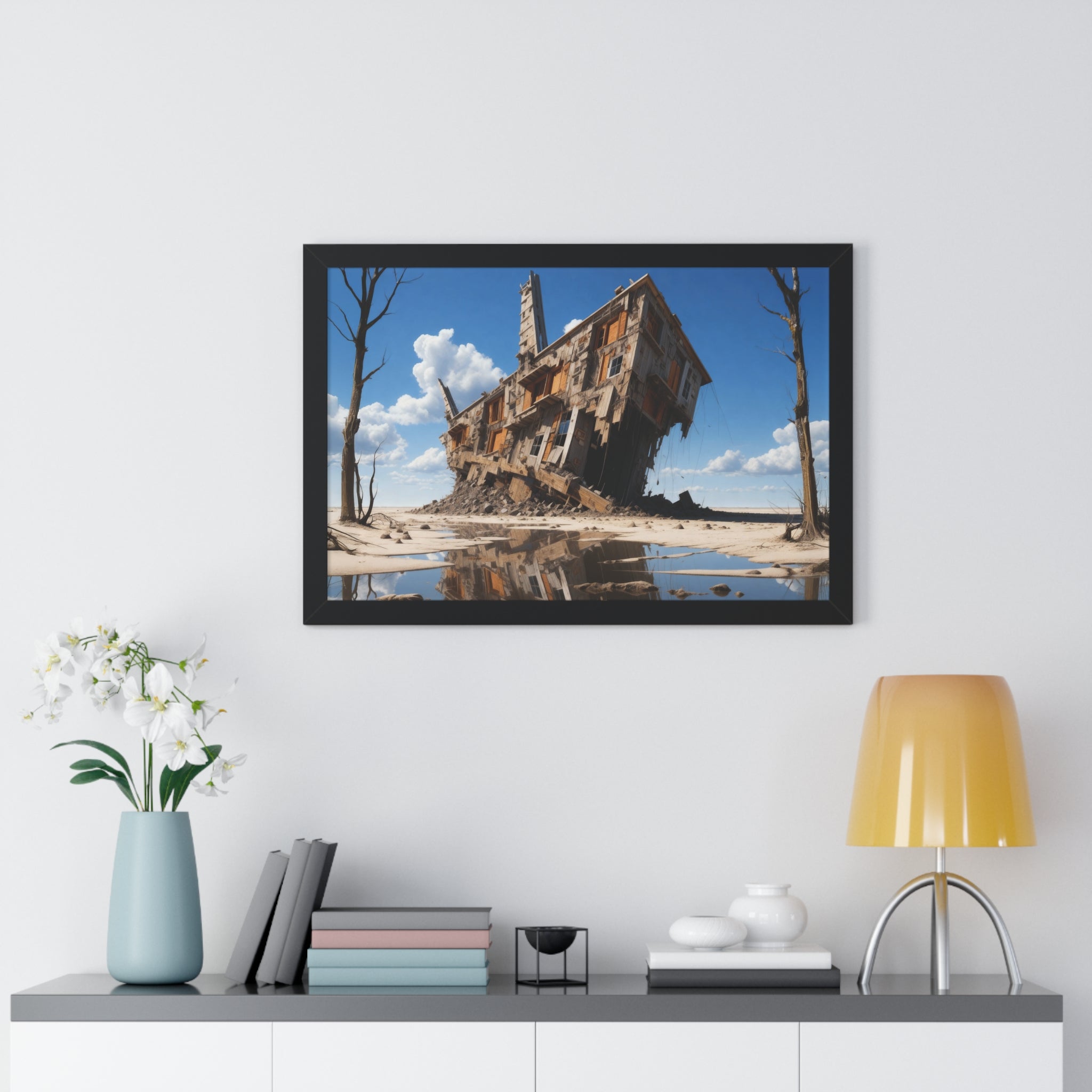 Echoes of Collapse – Surreal Desert Ruins Wall Art