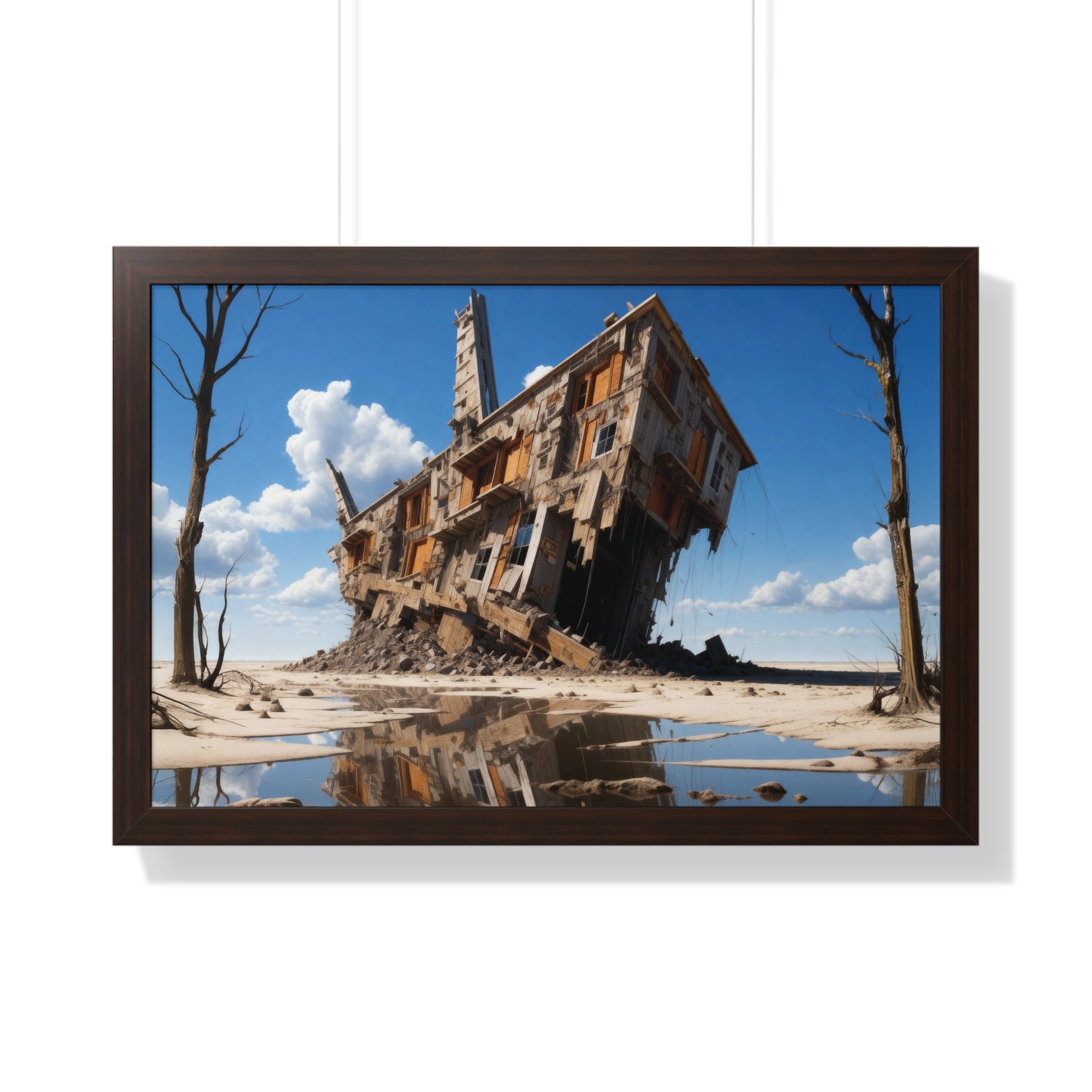 Echoes of Collapse – Surreal Desert Ruins Wall Art