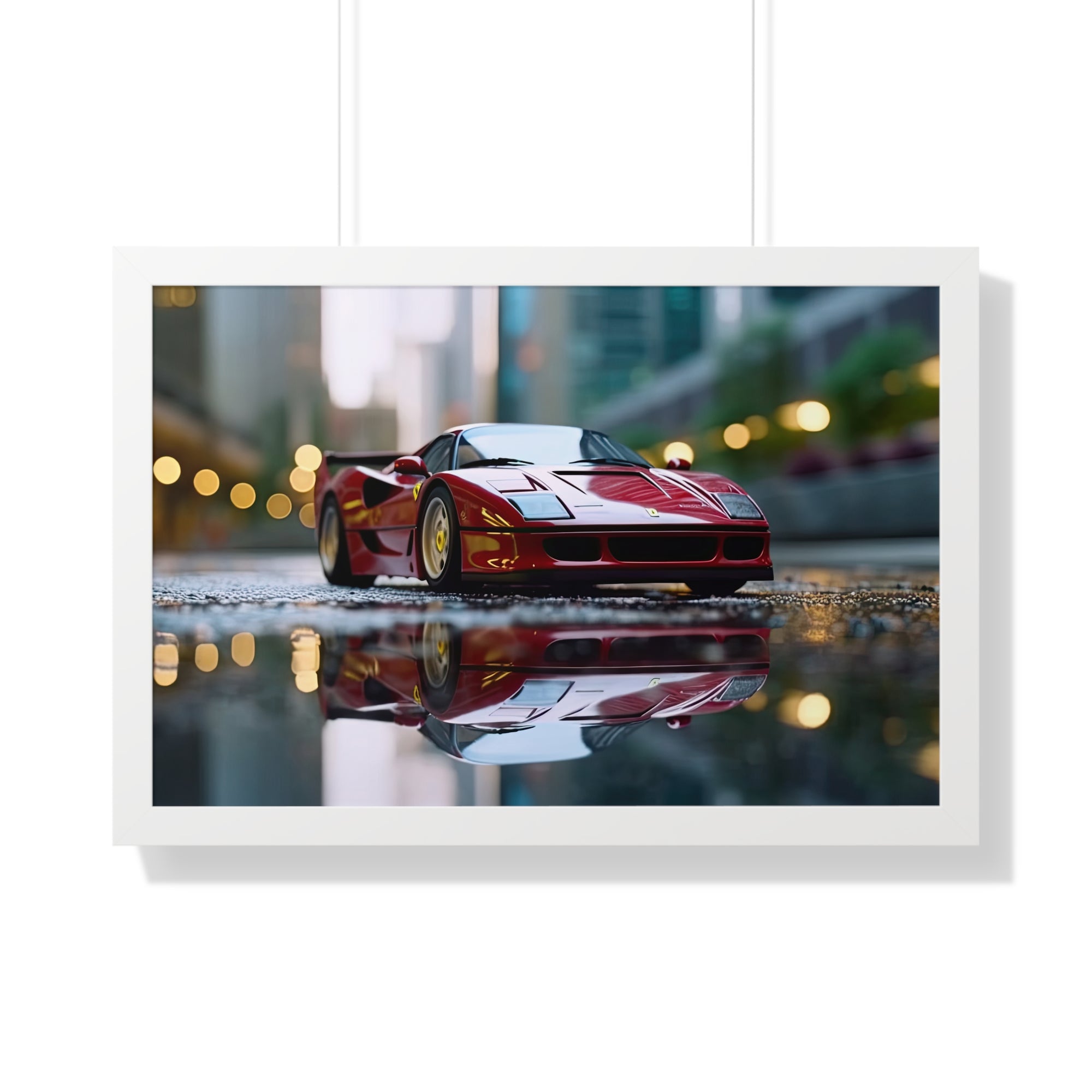 Ferrari F50 Wall Art – Red Supercar Framed Poster