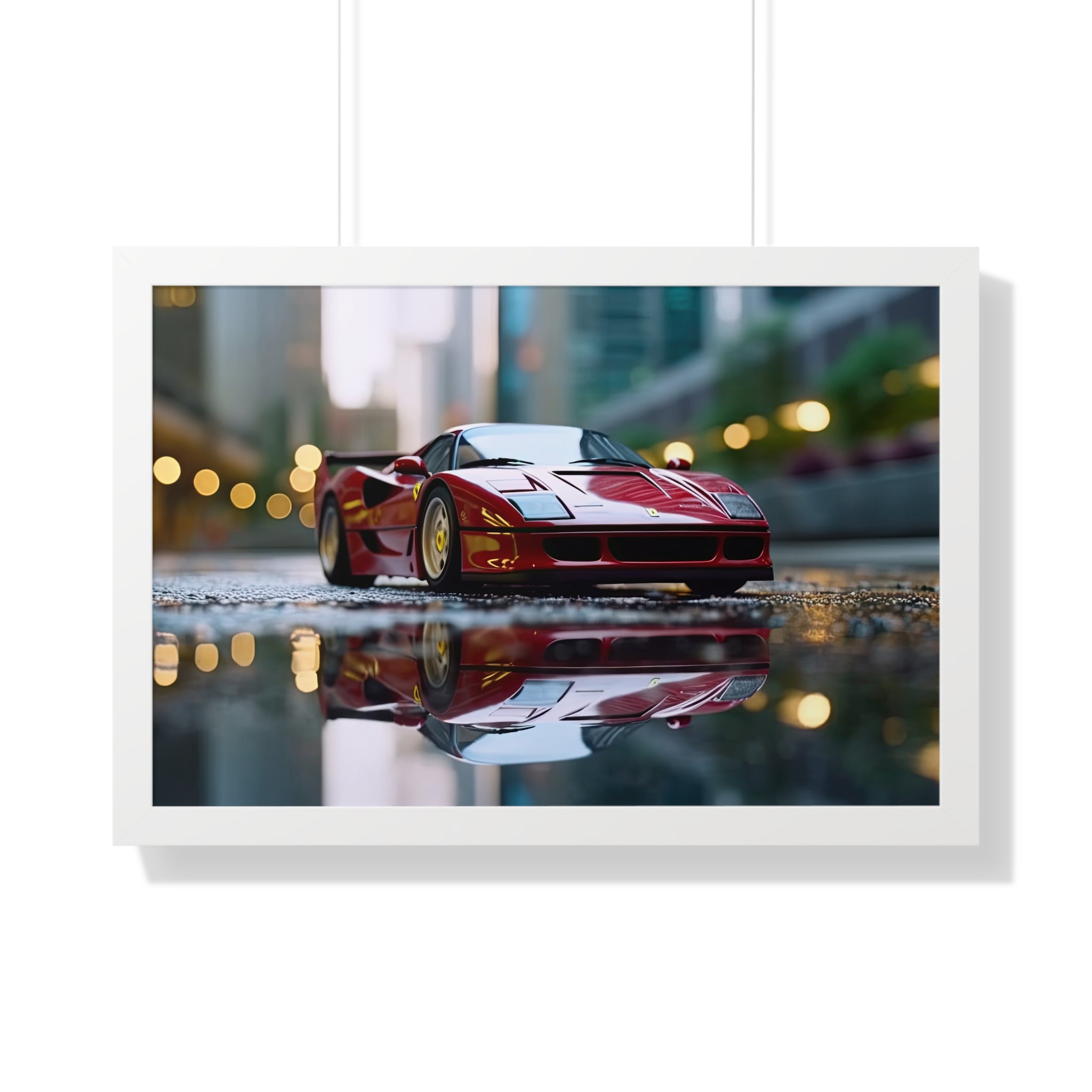 Ferrari F50 Wall Art – Red Supercar Framed Poster