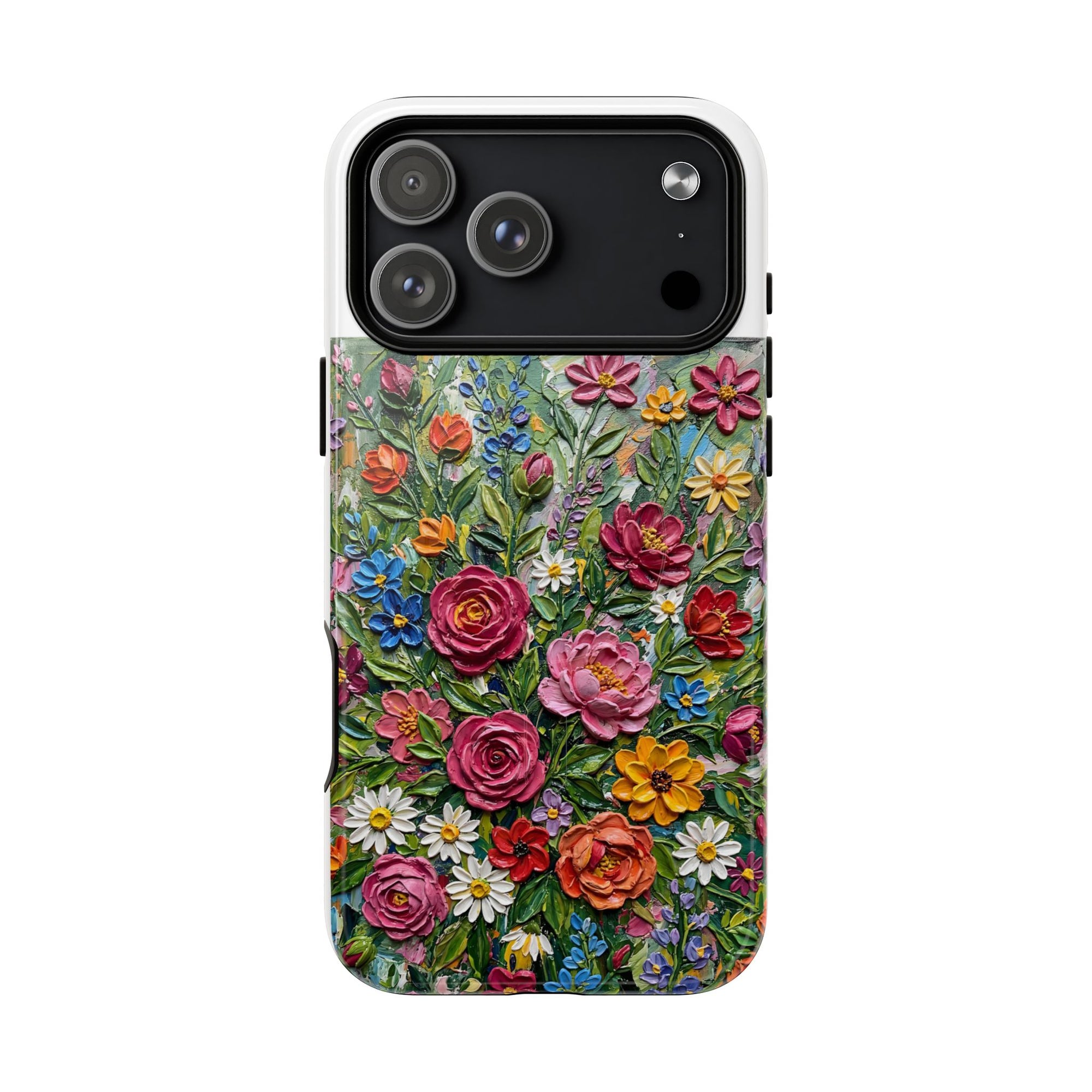 Painted Textured Style Floral Garden iPhone Case (MagSafe®)