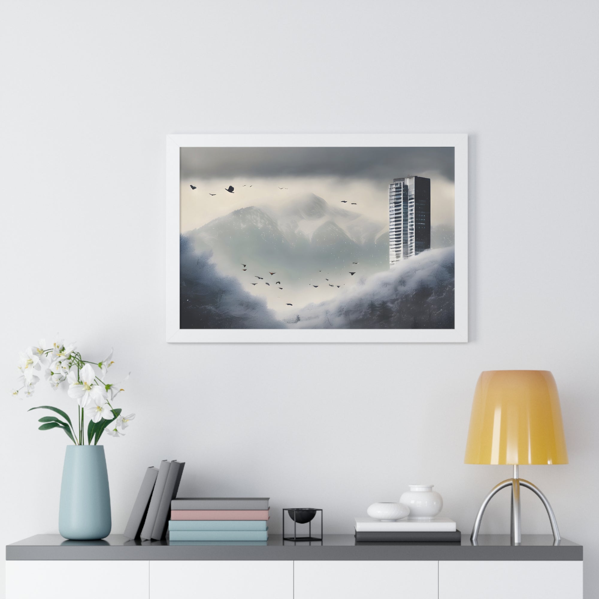 Frozen Heights – Skyscraper in Winter Mountains Wall Decor