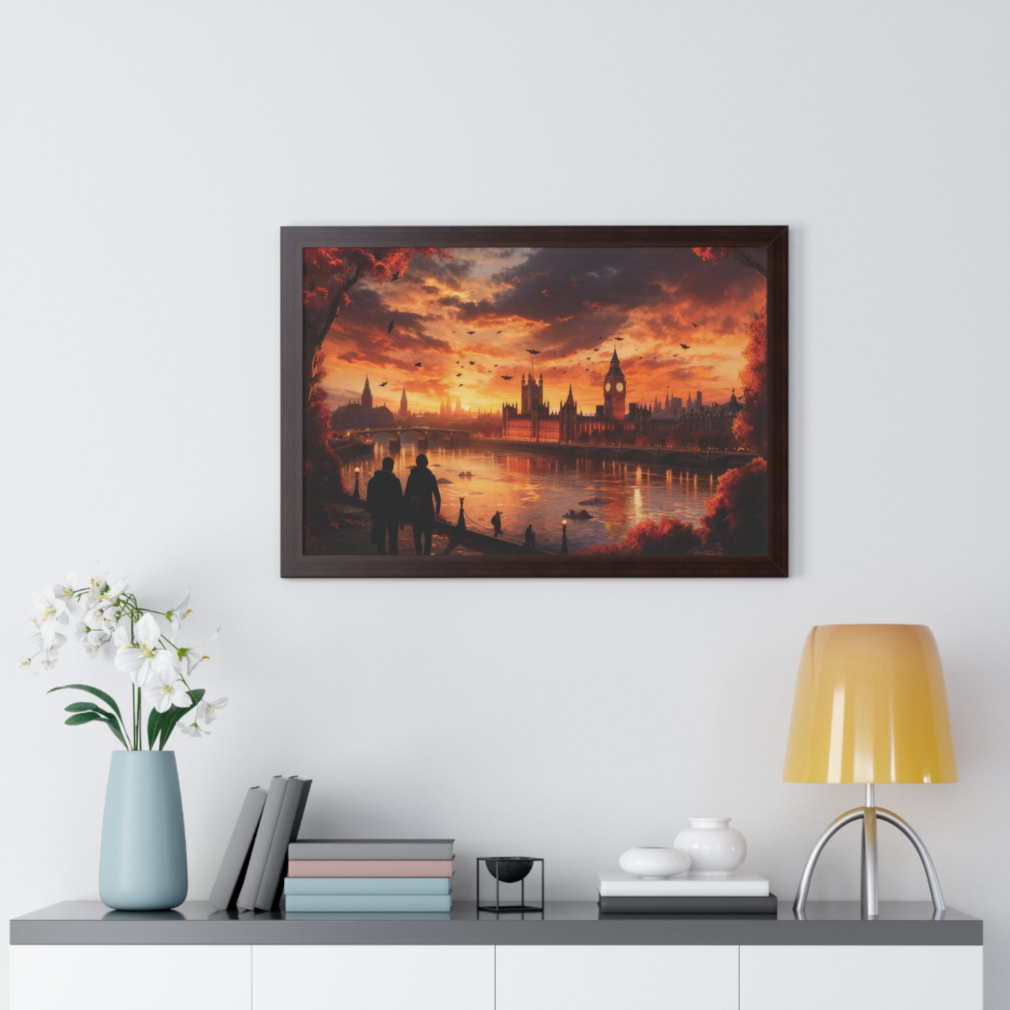 Golden Hour Majesty: London Sunset with Big Ben & Thames River