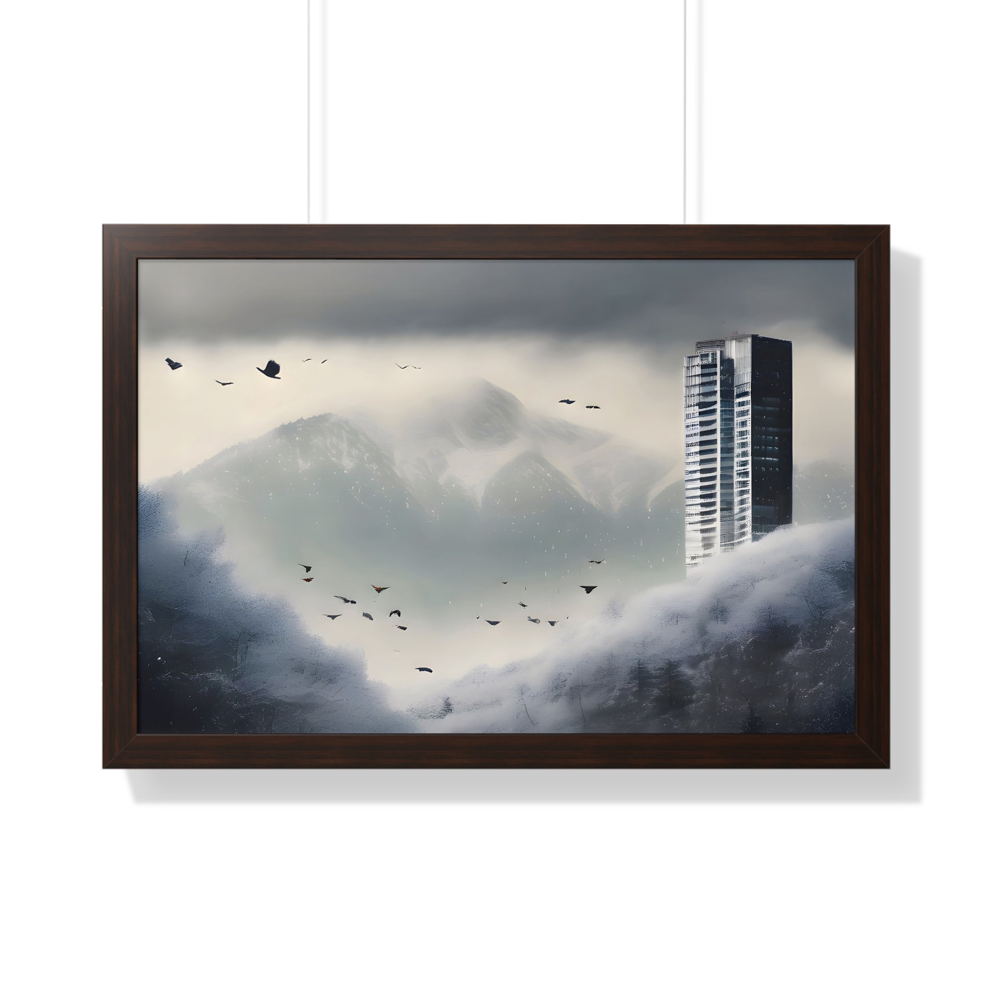Frozen Heights – Skyscraper in Winter Mountains Wall Decor