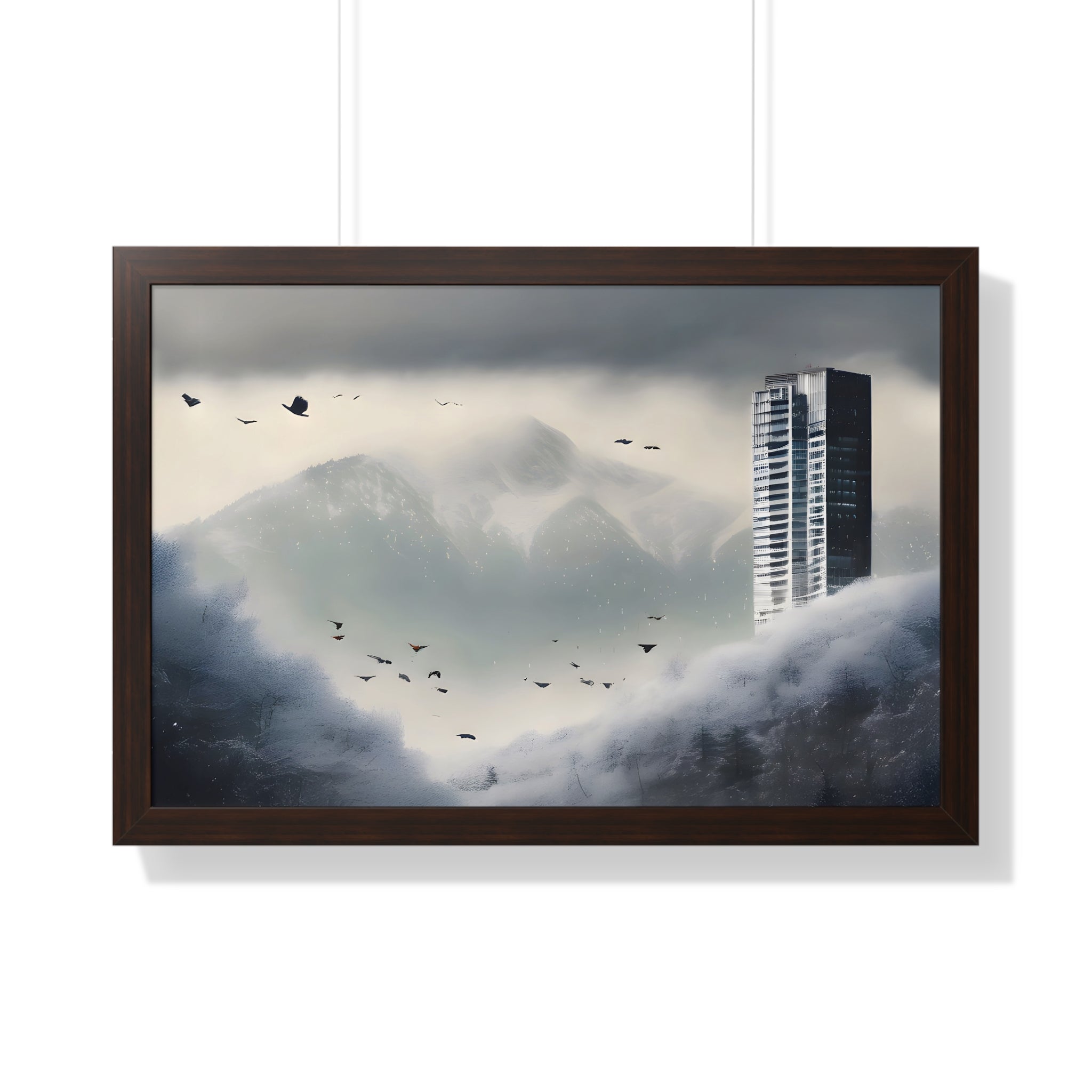 Frozen Heights – Skyscraper in Winter Mountains Wall Decor