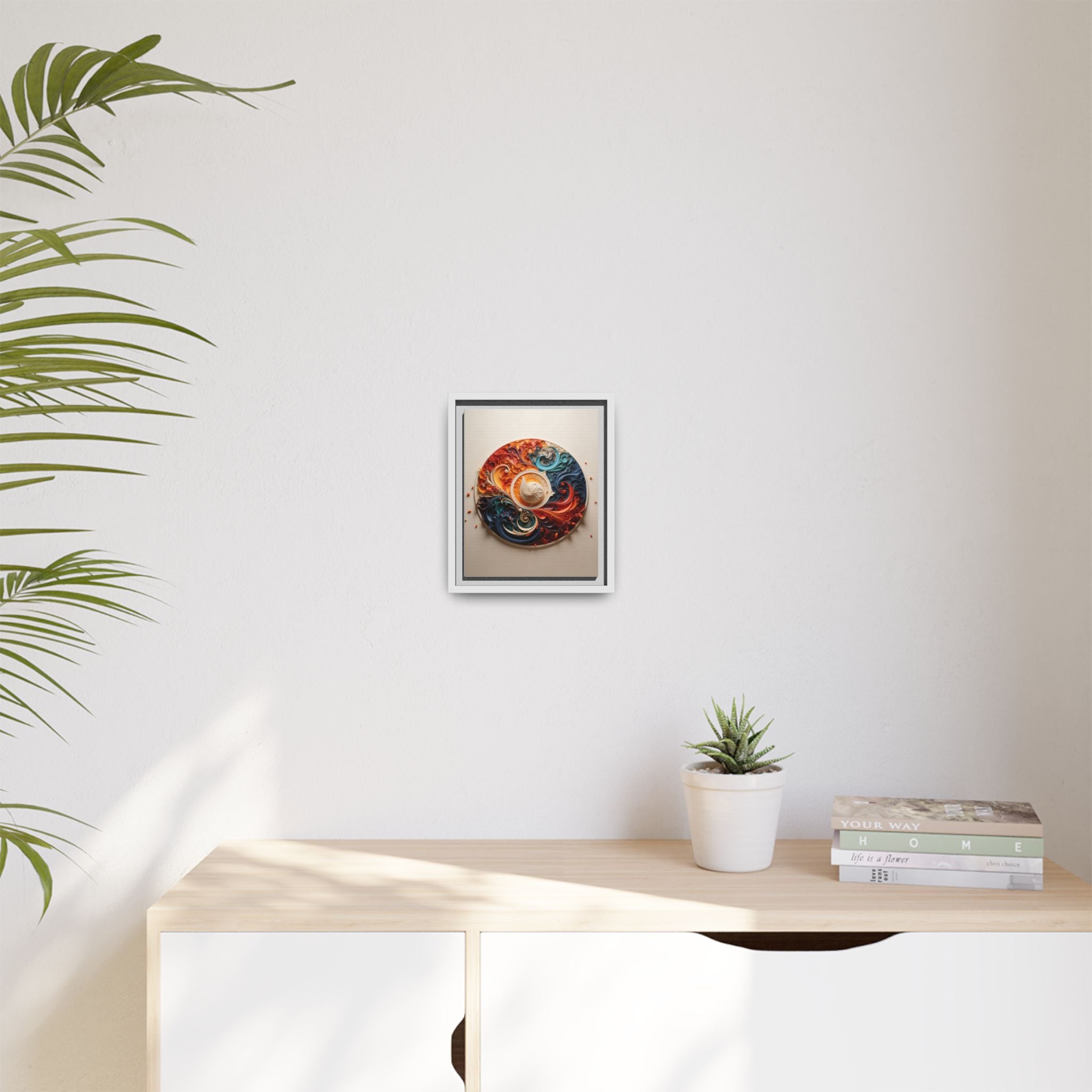 Circular Abstract Wall Art – Vibrant Swirl Design for Modern Interiors