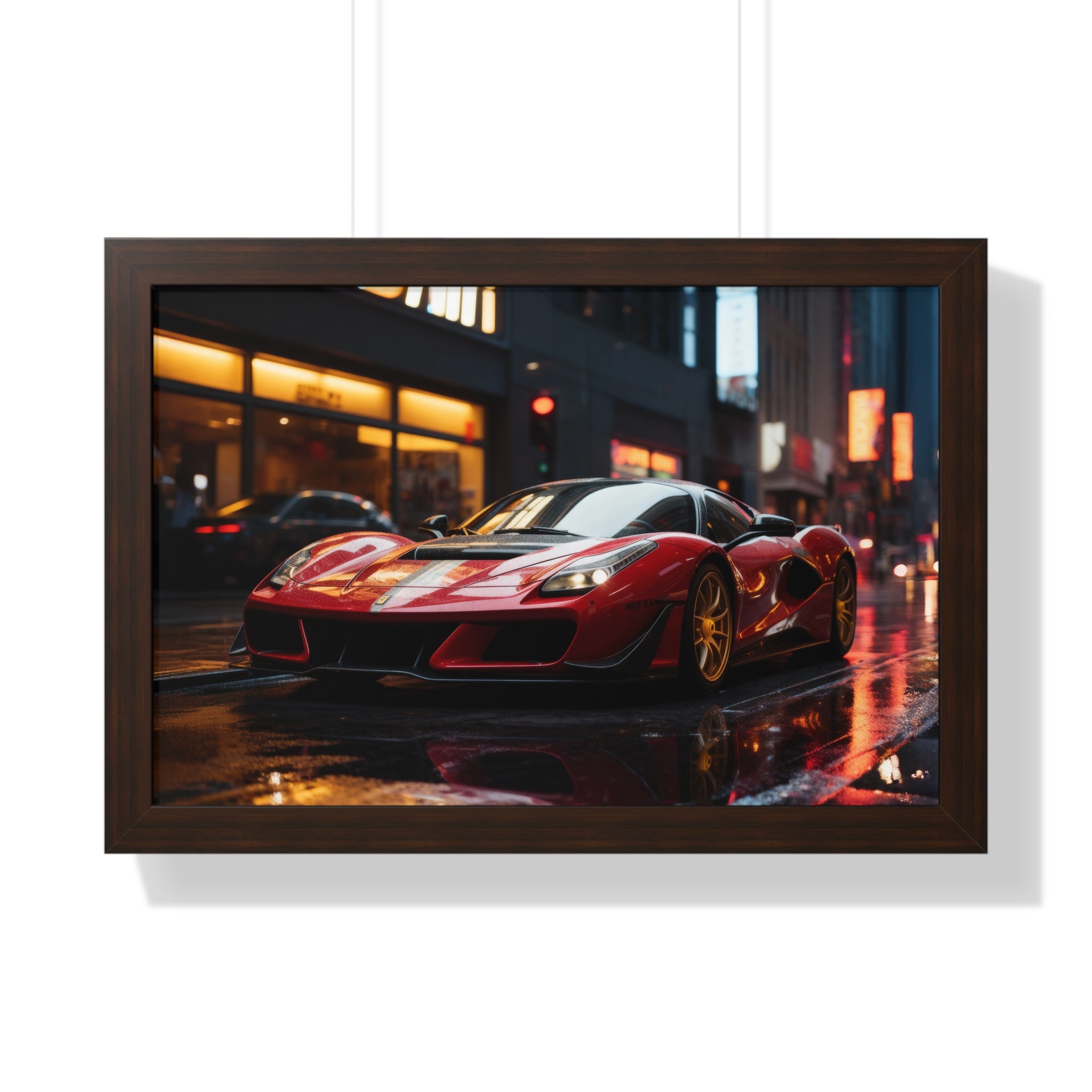 Ferrari F50 “Midnight Rain” Supercar Wall Art