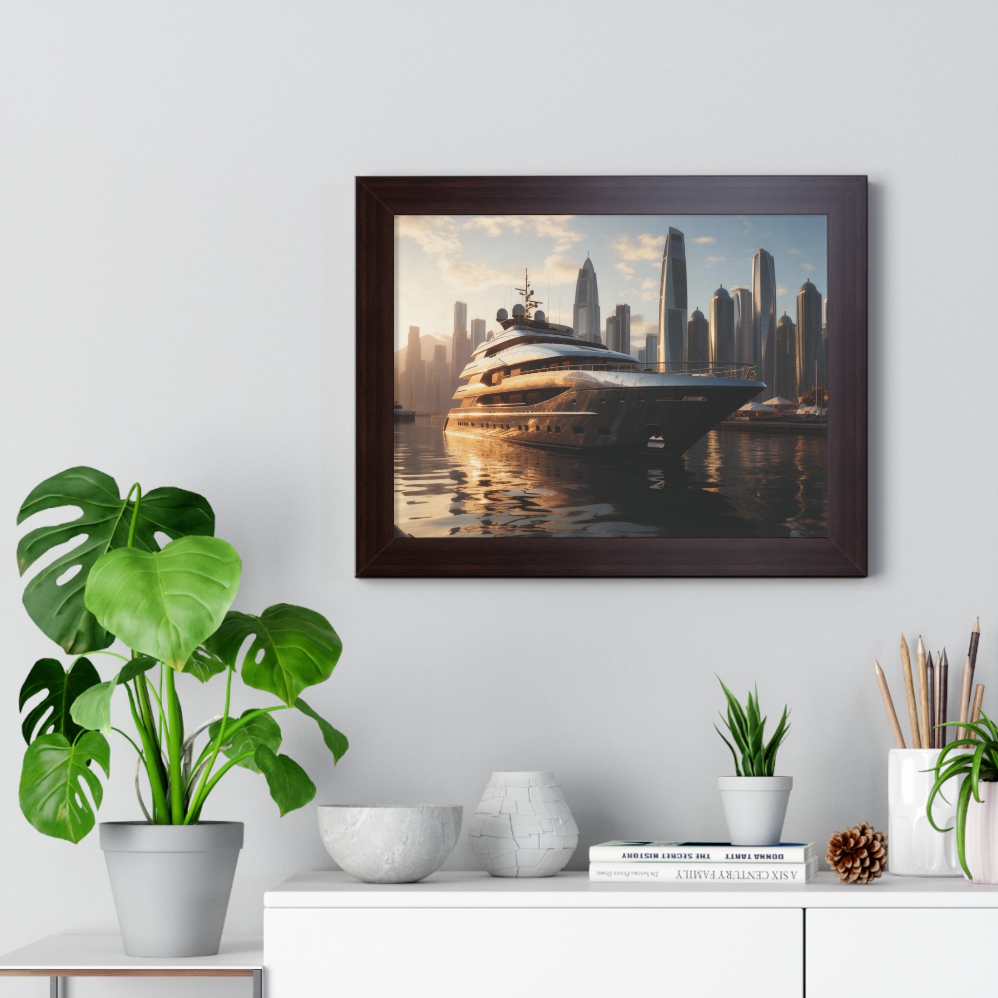 Sunset Reflections – Framed Nautical Wall Art for Luxury Space