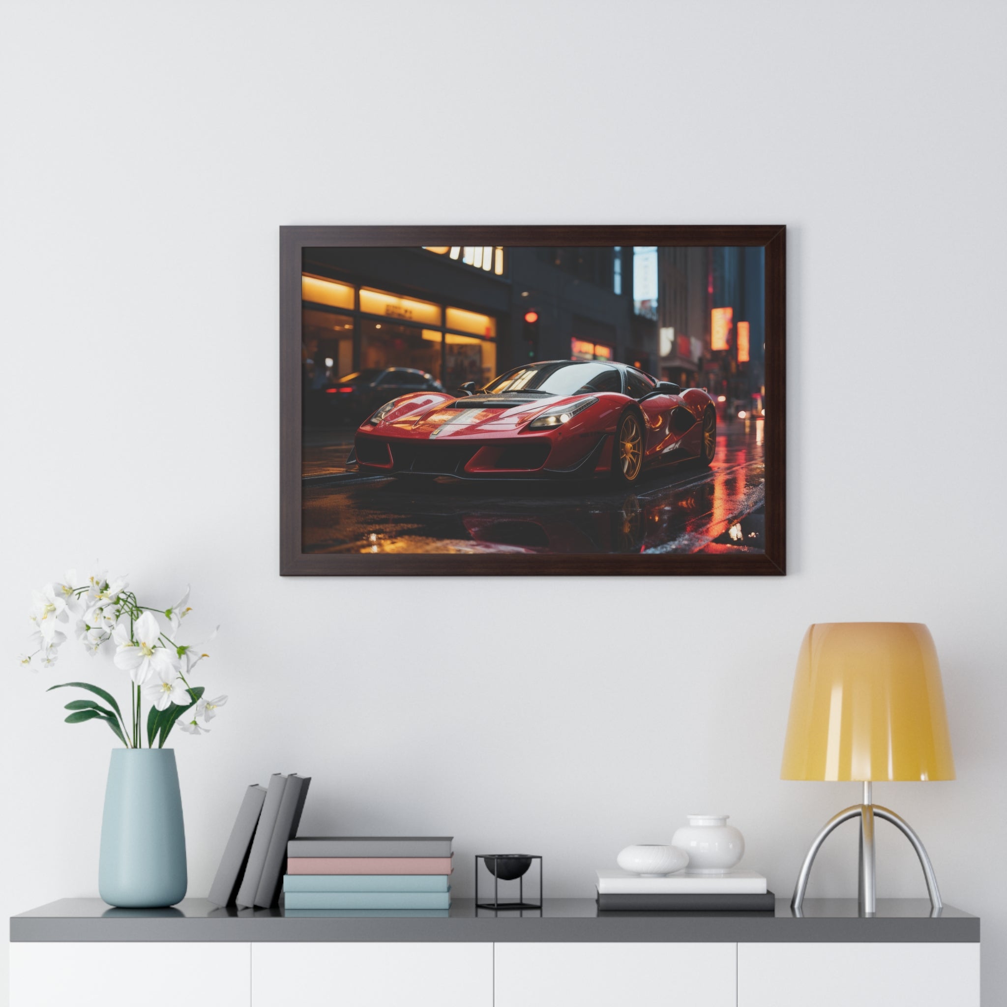 Ferrari F50 “Midnight Rain” Supercar Wall Art