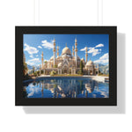 Celestial Tranquility – Framed Islamic Wall Art of Mosque Reflections