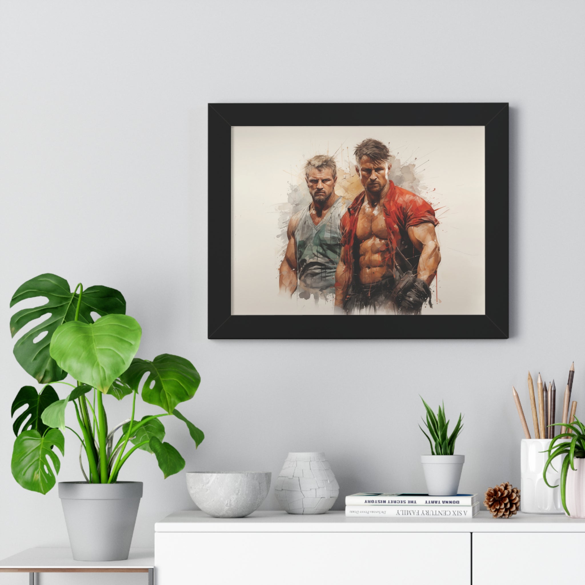 Brothers of Fury – Abstract Masculine Power Wall Art