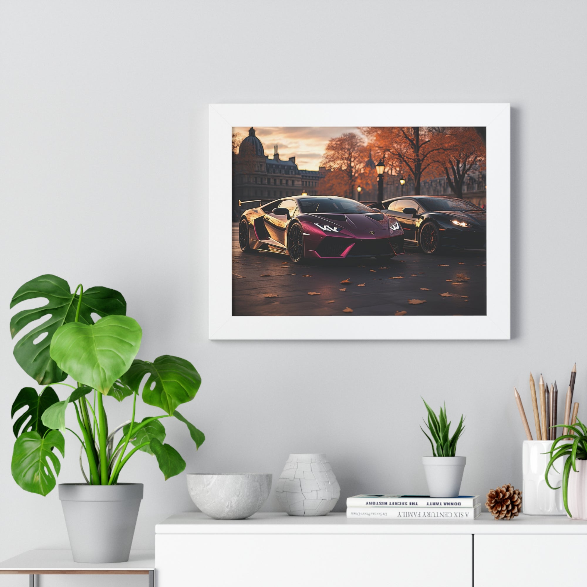 Urban Street Scene Lamborghini Artwork