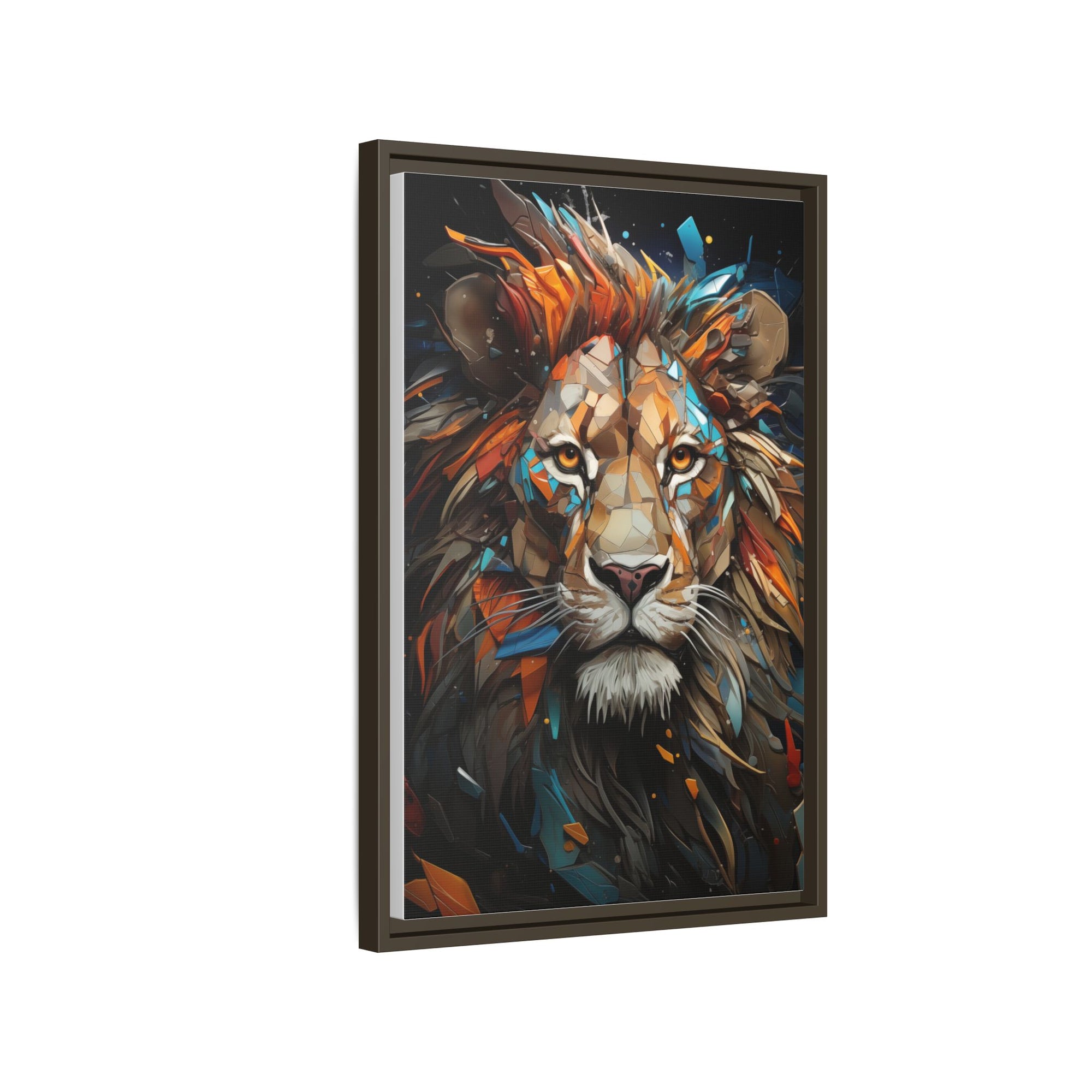 Color Splash Lion Face Canvas