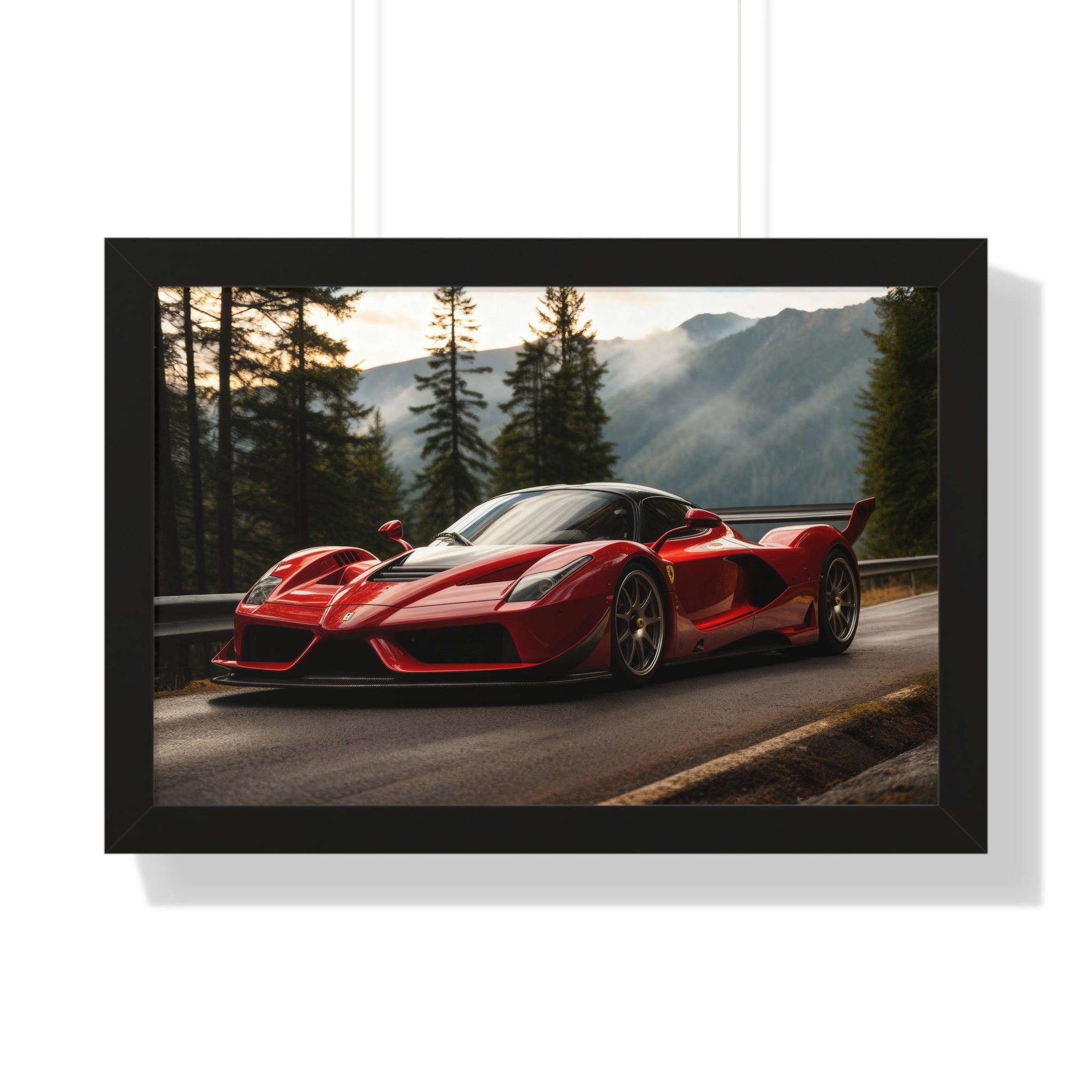 Cinematic Ferrari F50 – Red Icon in Horizontal Framed Display