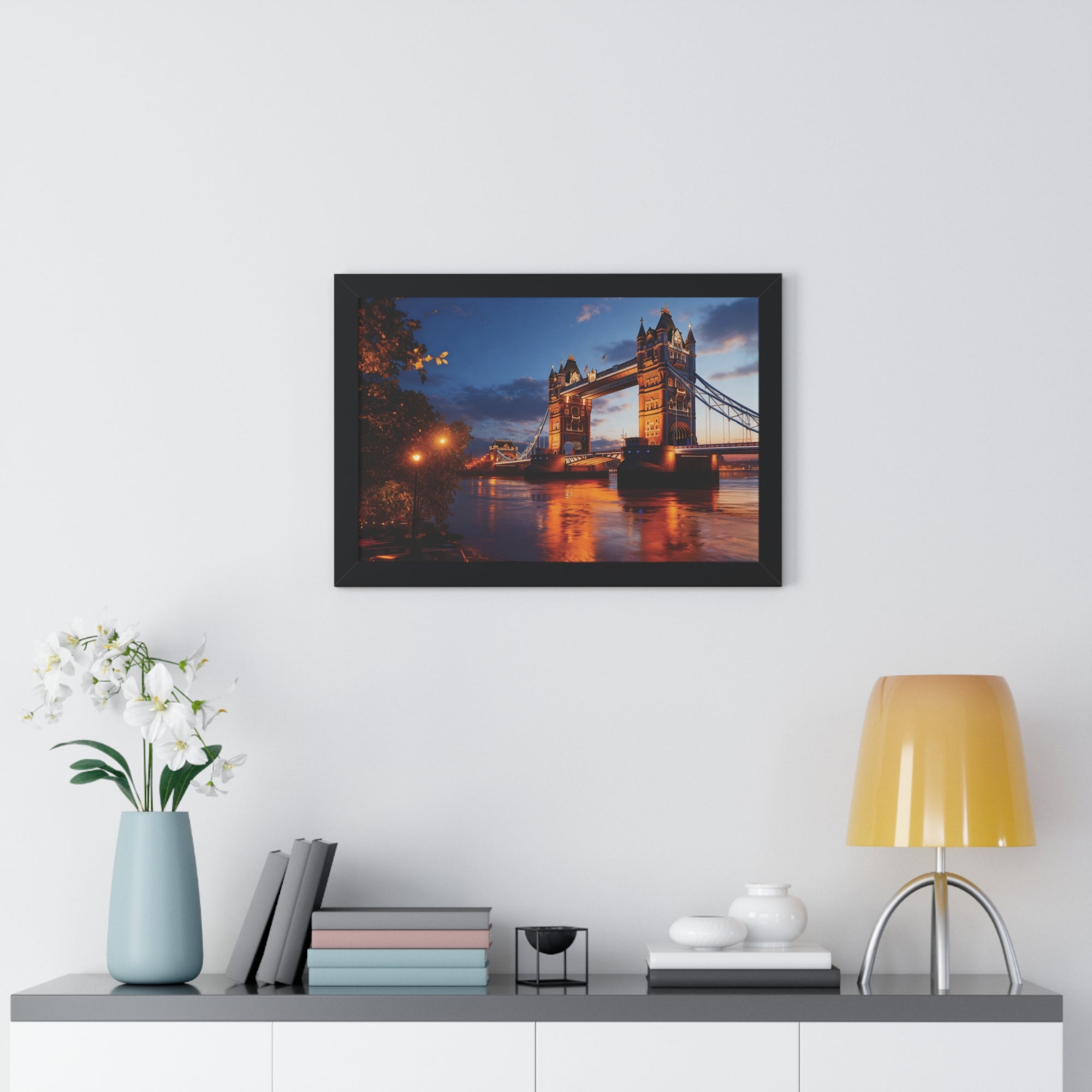 City Lights, London Nights – Tower Bridge Framed Art