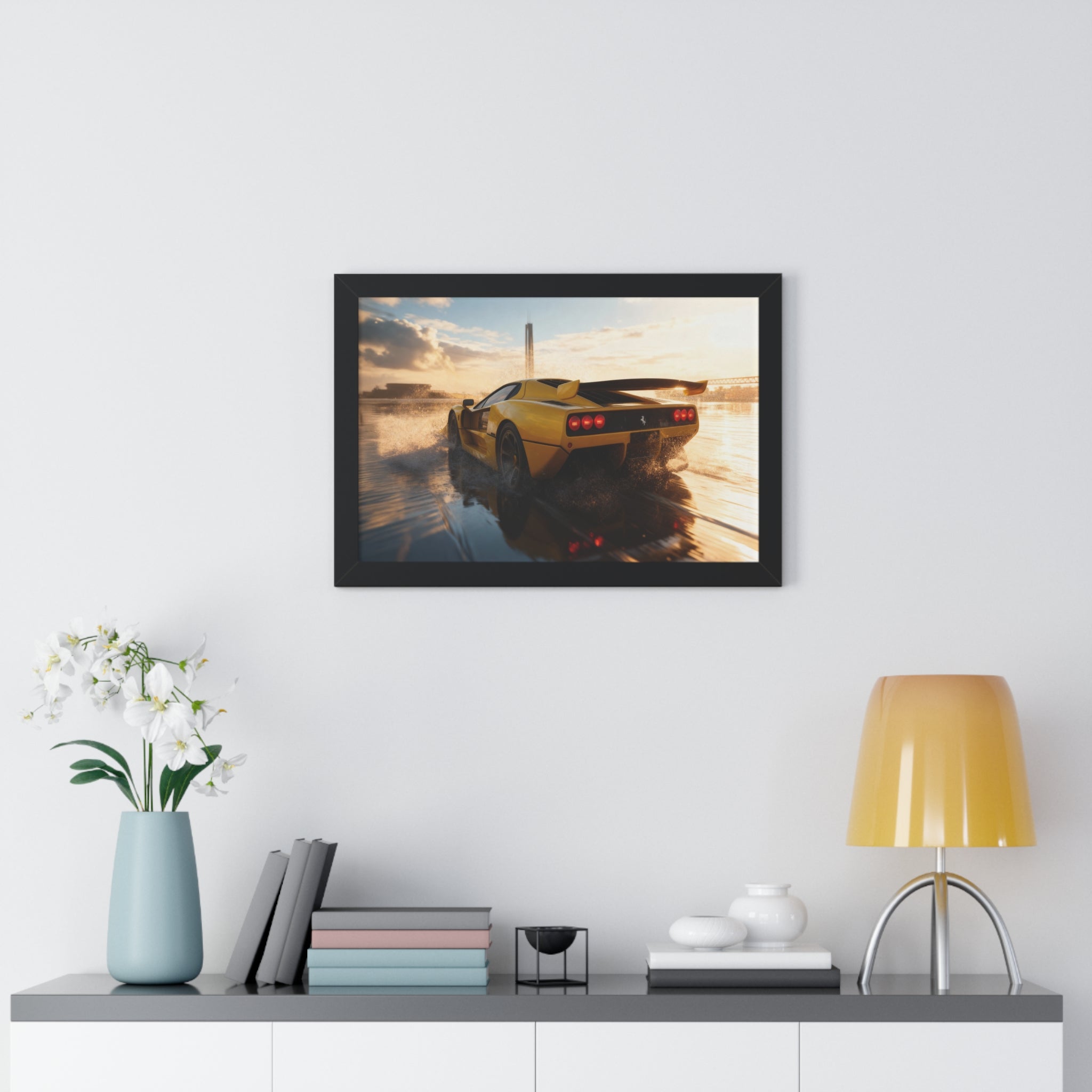 Sunset Ignition The Yellow Ferrari Escape