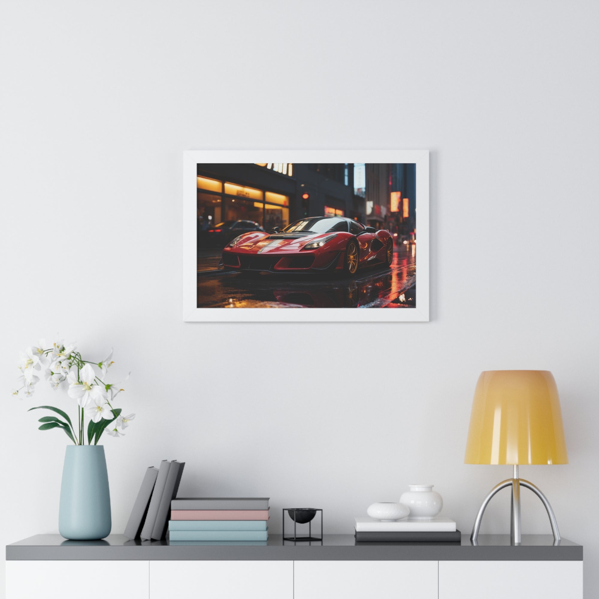 Ferrari F50 “Midnight Rain” Supercar Wall Art