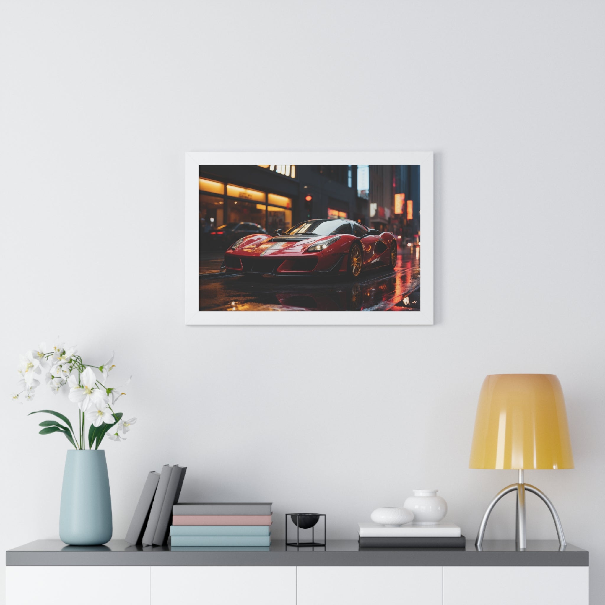 Ferrari F50 “Midnight Rain” Supercar Wall Art