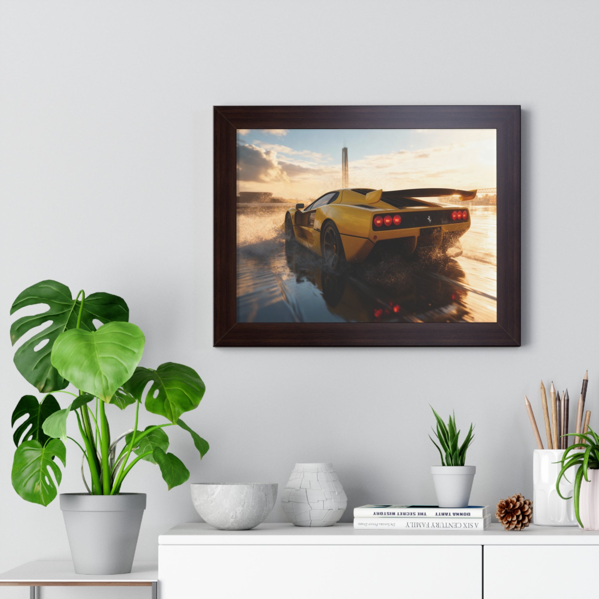 Sunset Ignition The Yellow Ferrari Escape
