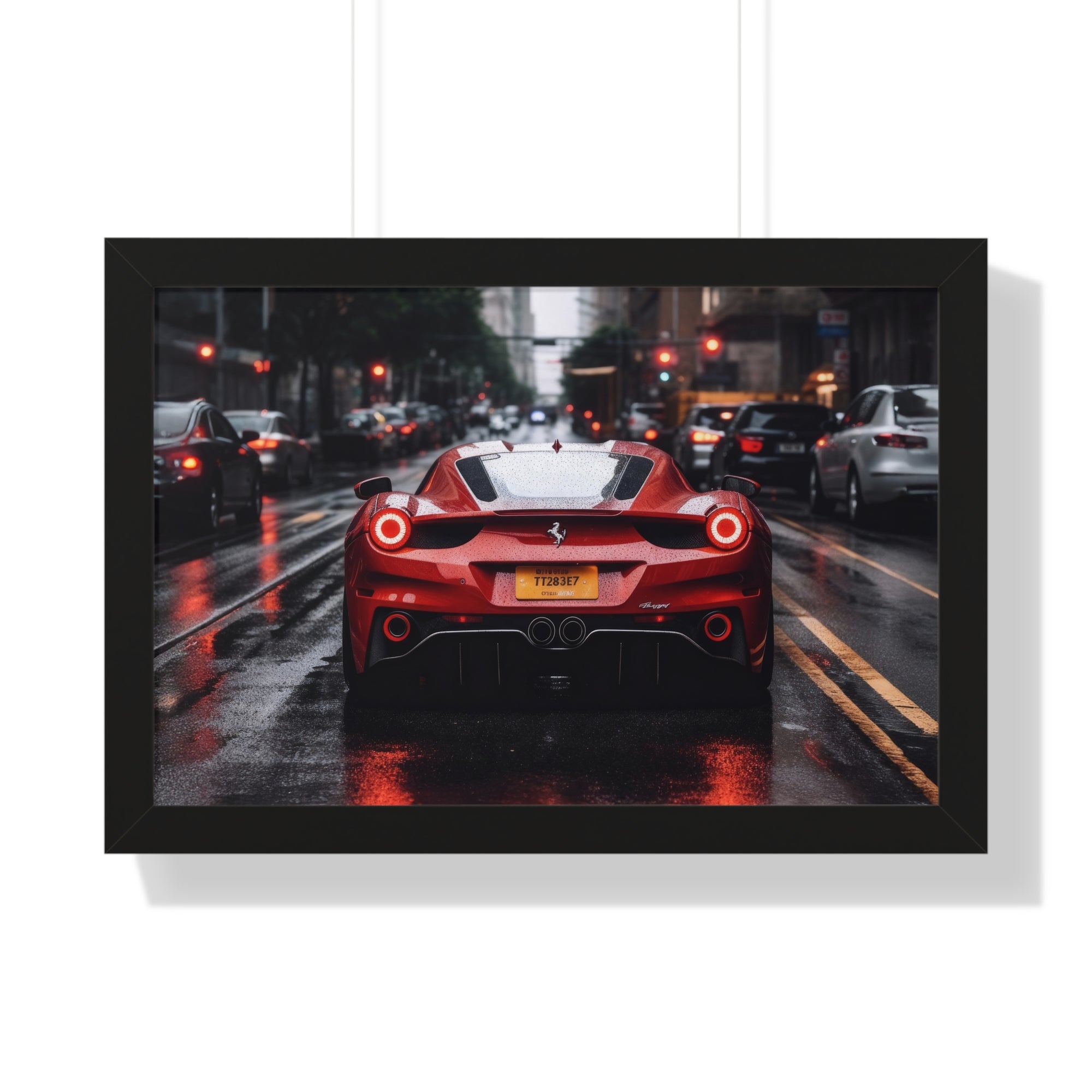 Ferrari F50- on City Streets with Rain