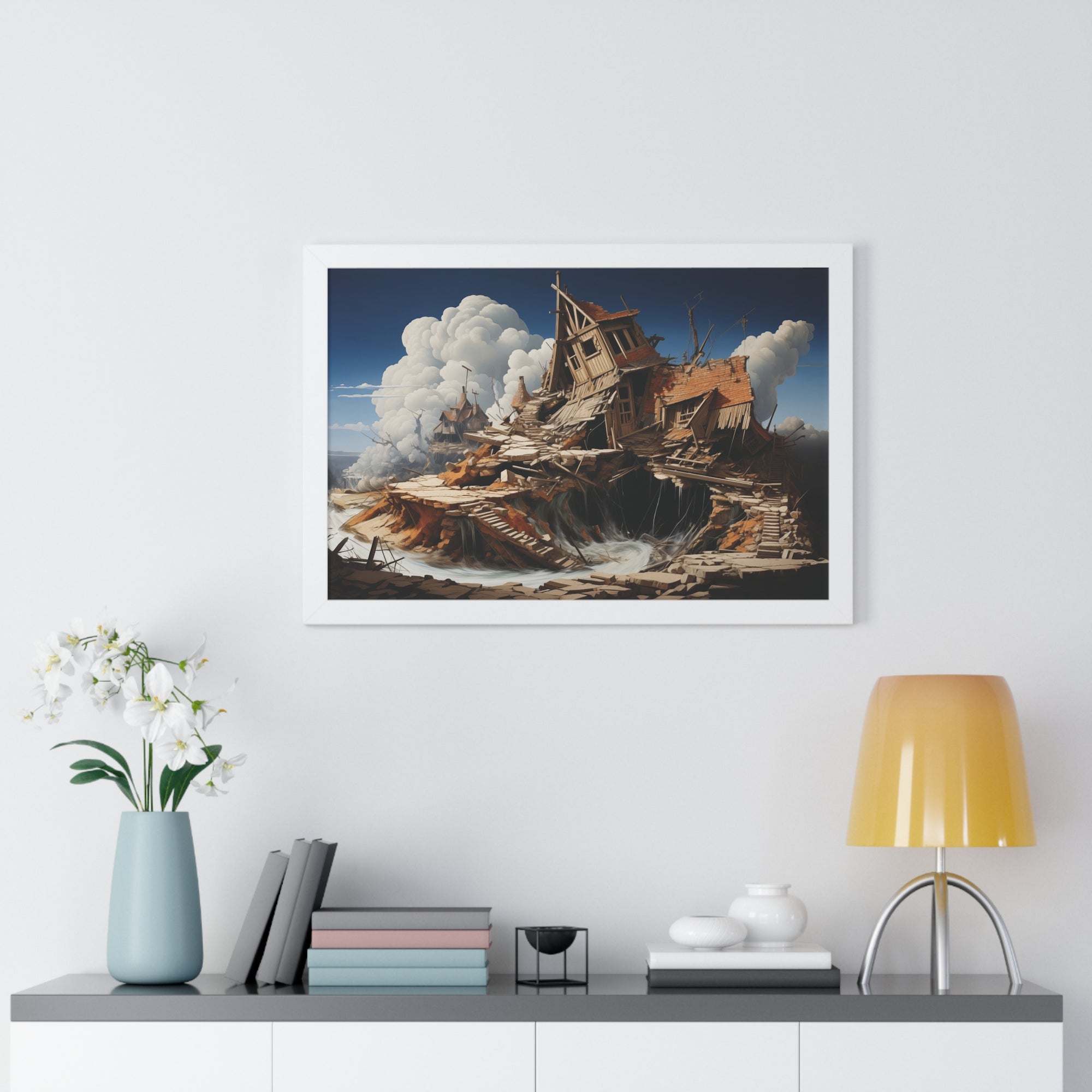 Fallen Haven – Surreal Ruins Wall Art