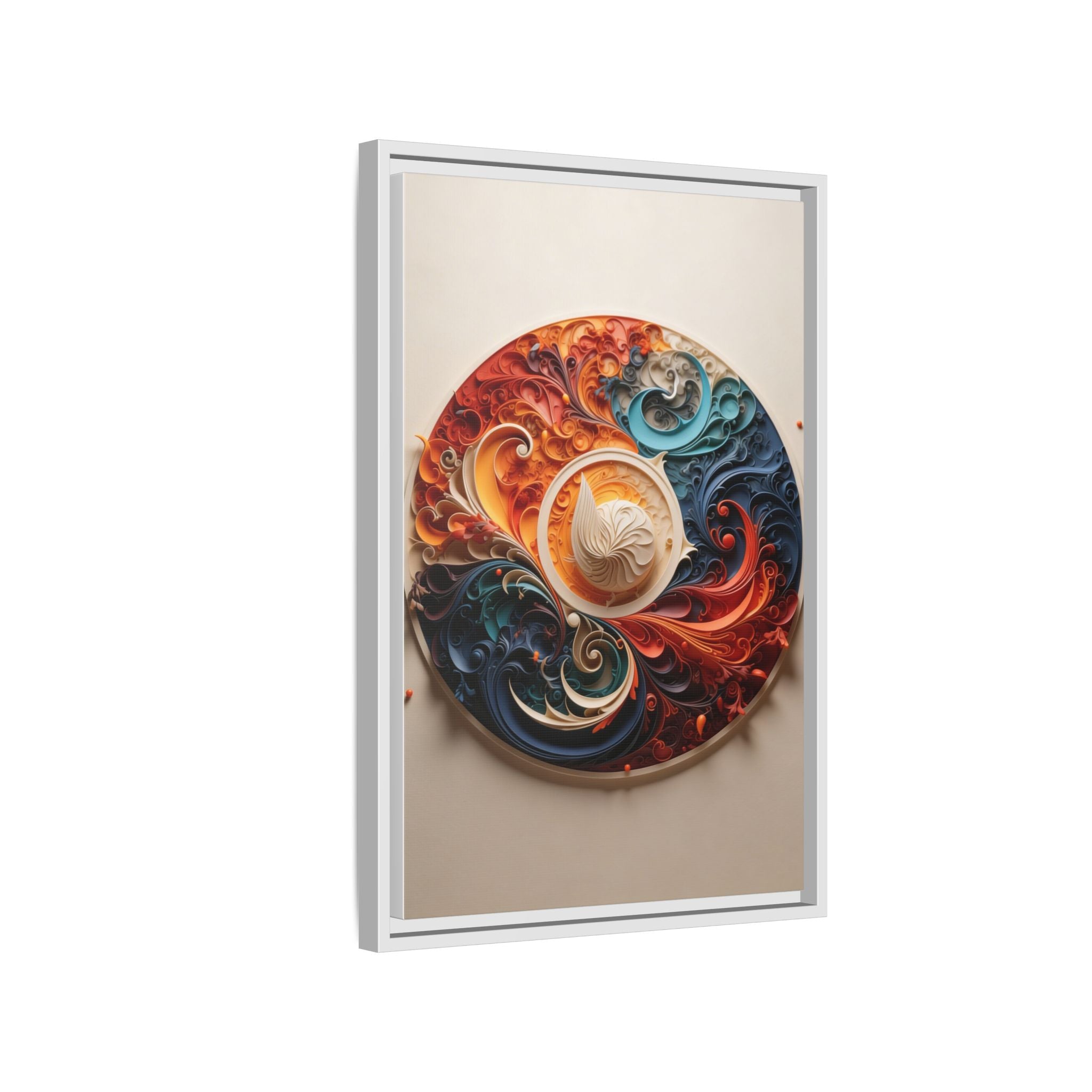 Circular Abstract Wall Art – Vibrant Swirl Design for Modern Interiors