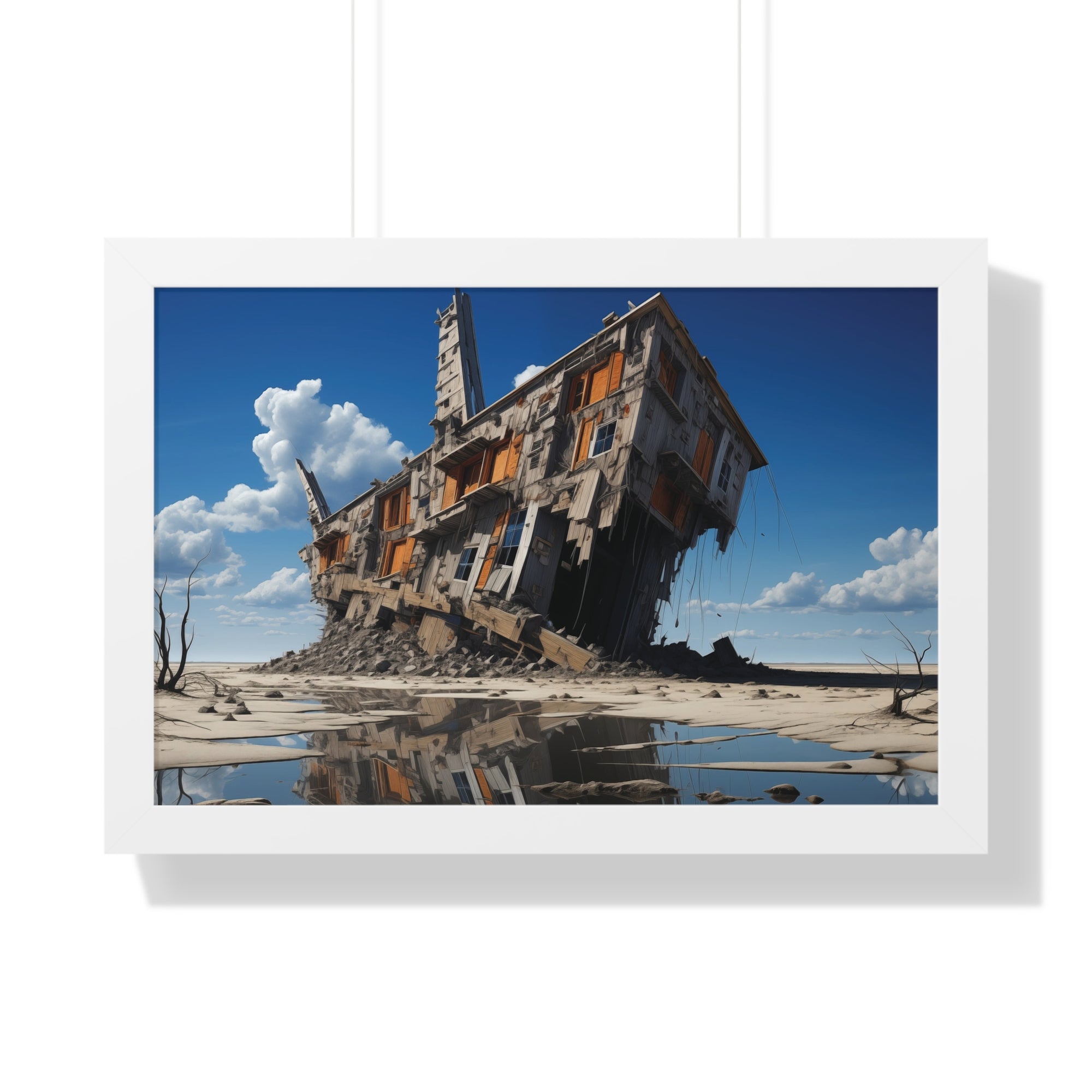 Echoes of Collapse – Surreal Desert Ruins Wall Art