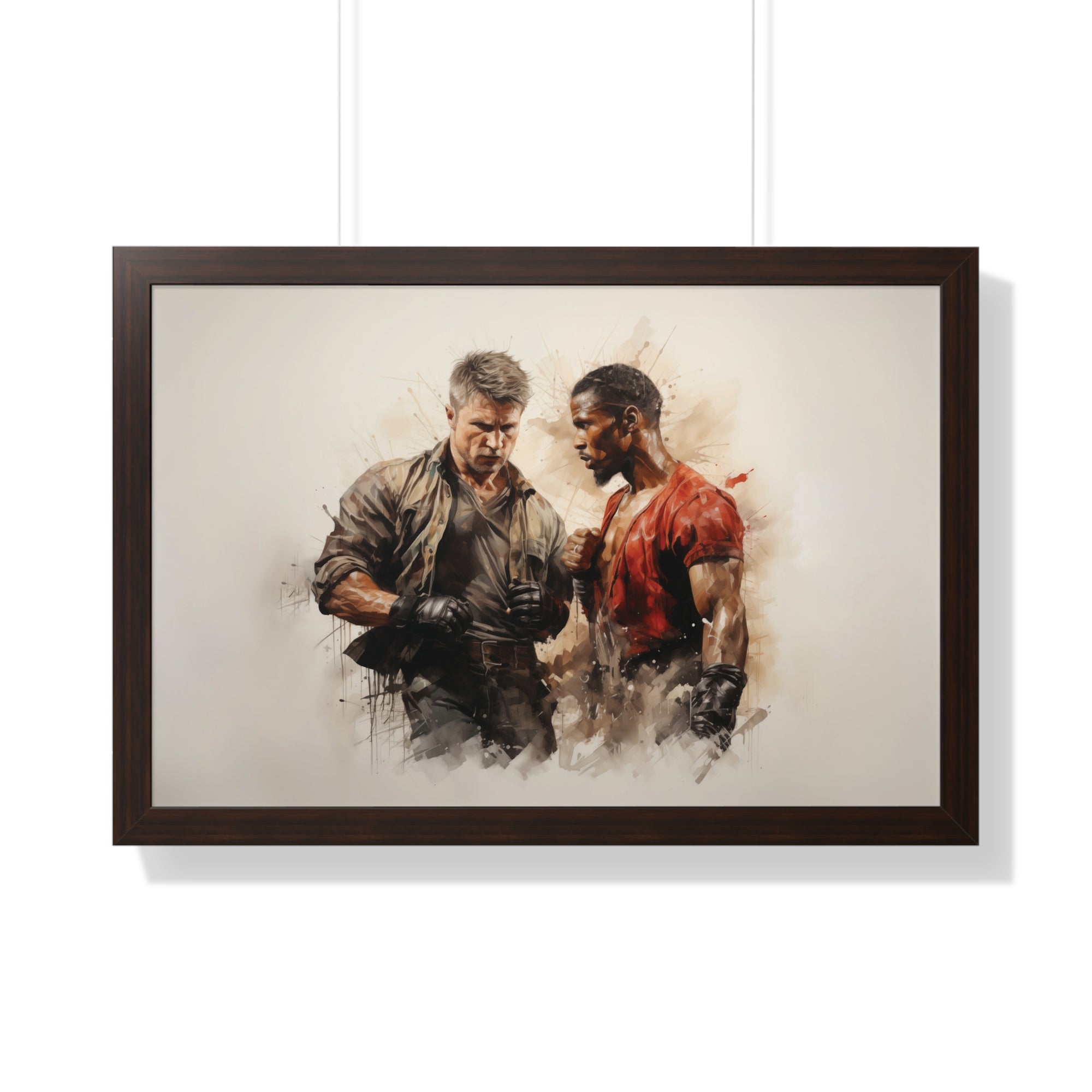 Face-Off – Framed Masculine Tension Wall Art