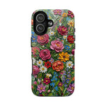 Painted Textured Style Floral Garden iPhone Case (MagSafe®)