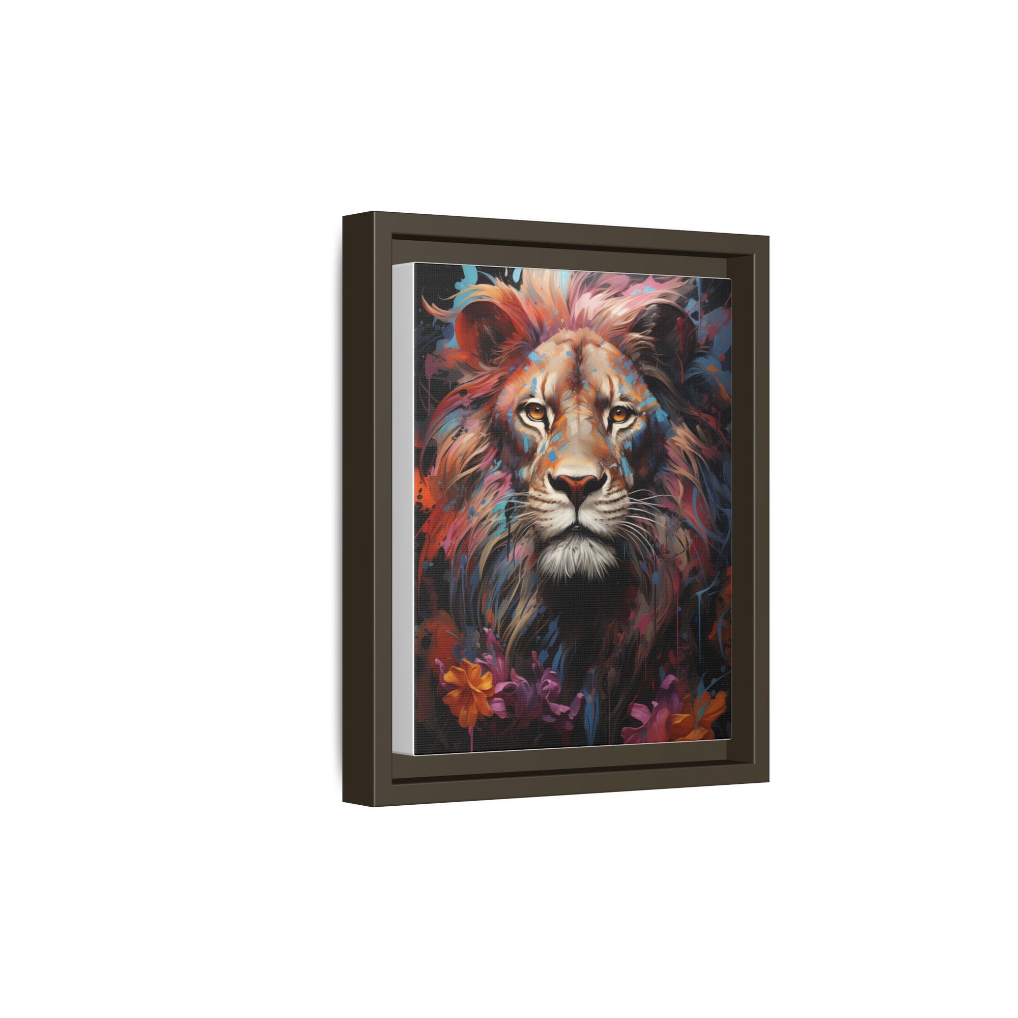 Majestic Jungle King – Abstract Color Splash Canvas