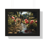 Whispers of Water – Floral Garden Landscape Print