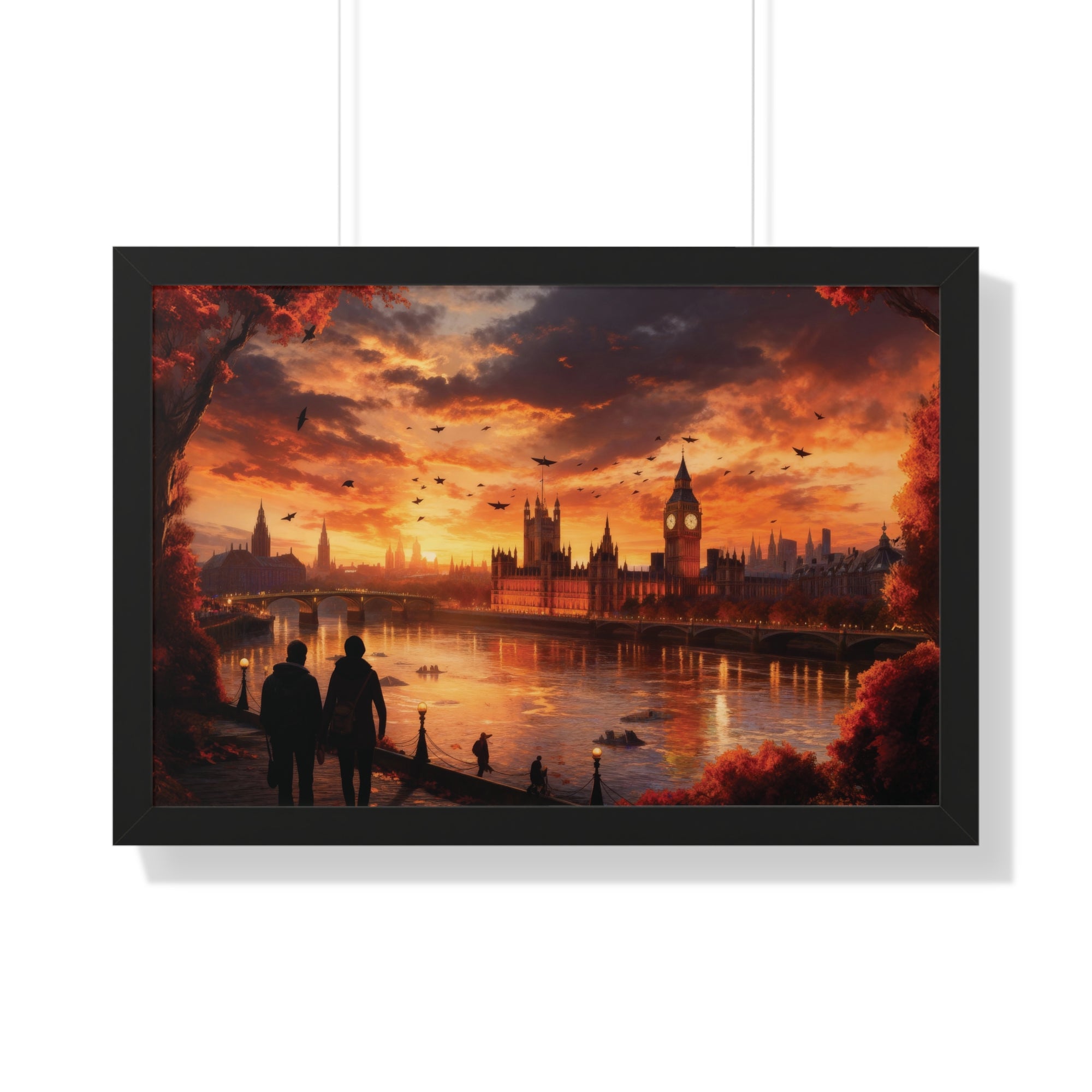 Golden Hour Majesty: London Sunset with Big Ben & Thames River